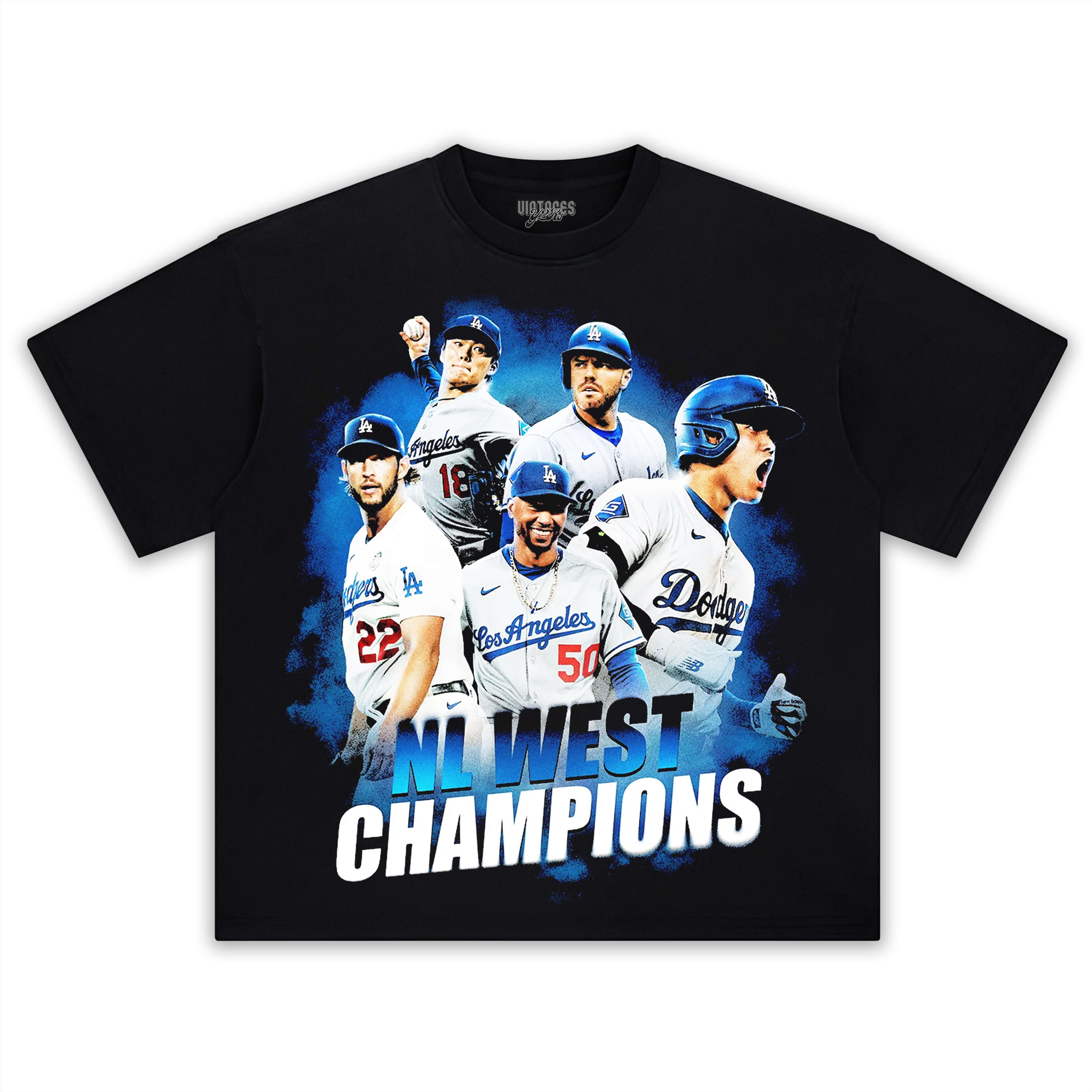 2025 NL WEST CHAMPIONS & DODGERS V2 TEE & LS & HOODIE
