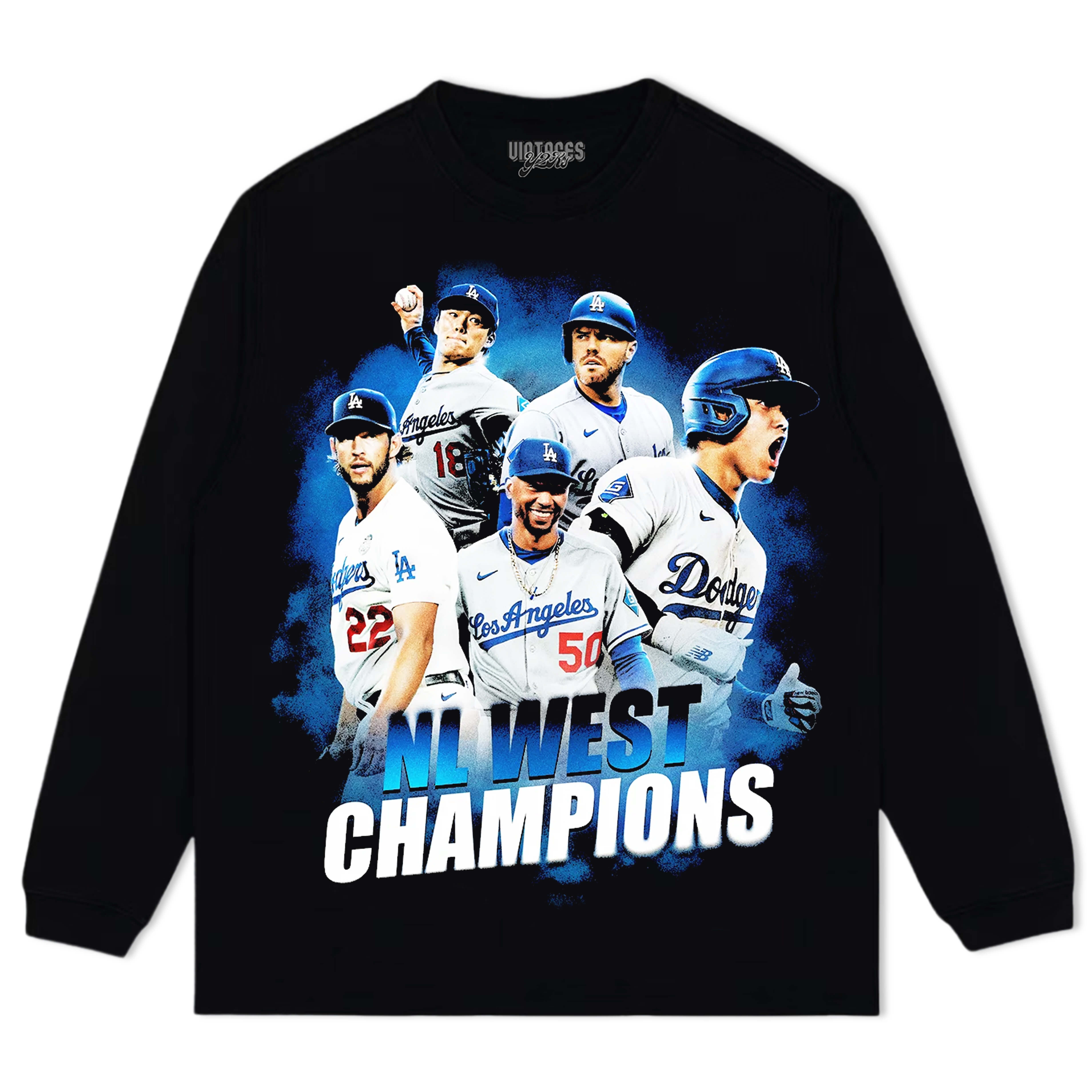 2025 NL WEST CHAMPIONS & DODGERS V2 TEE & LS & HOODIE