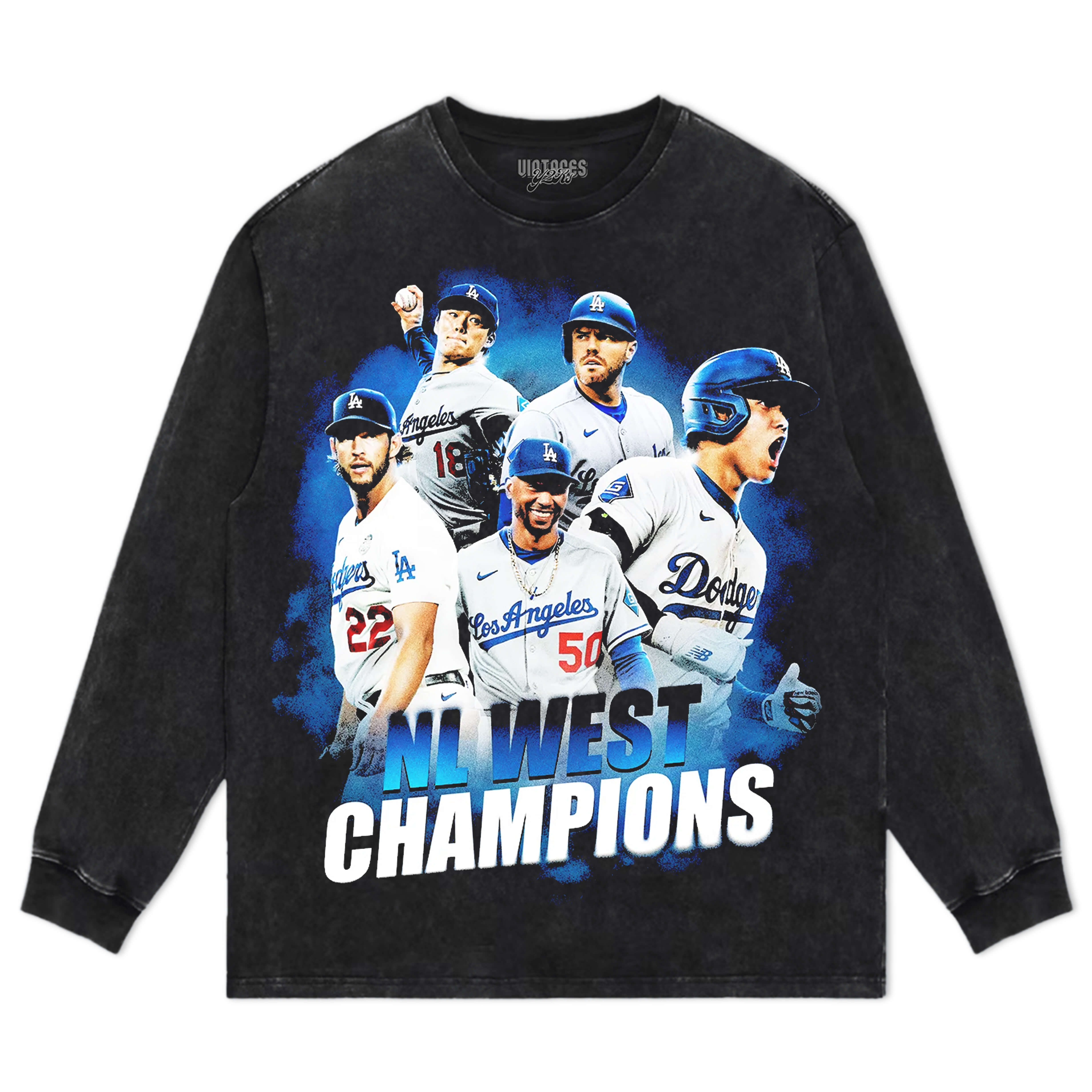 2025 NL WEST CHAMPIONS & DODGERS V2 TEE & LS & HOODIE