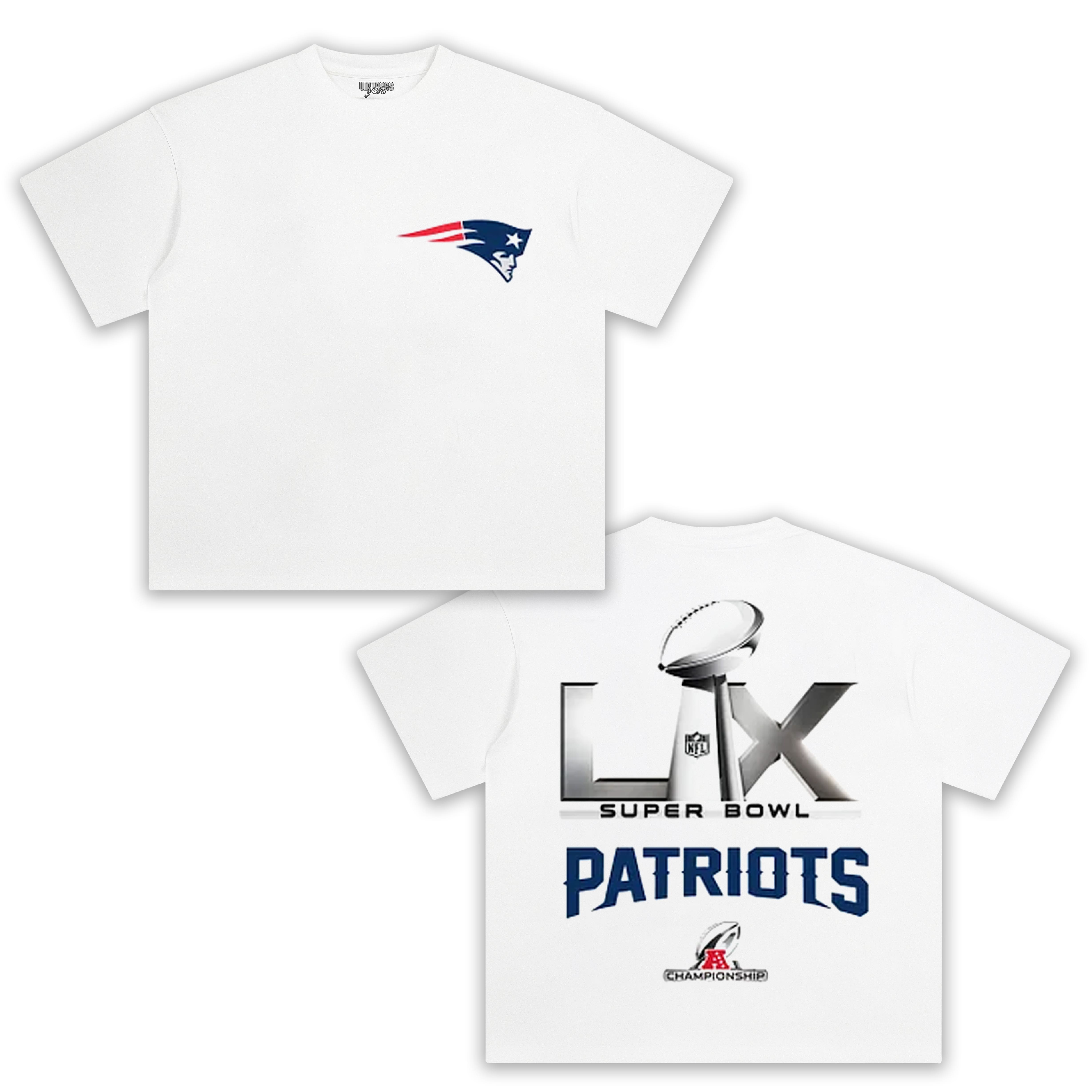 2026 SUPER BOWL LX & NEW ENGLAND PATRIOTS V2 TEE