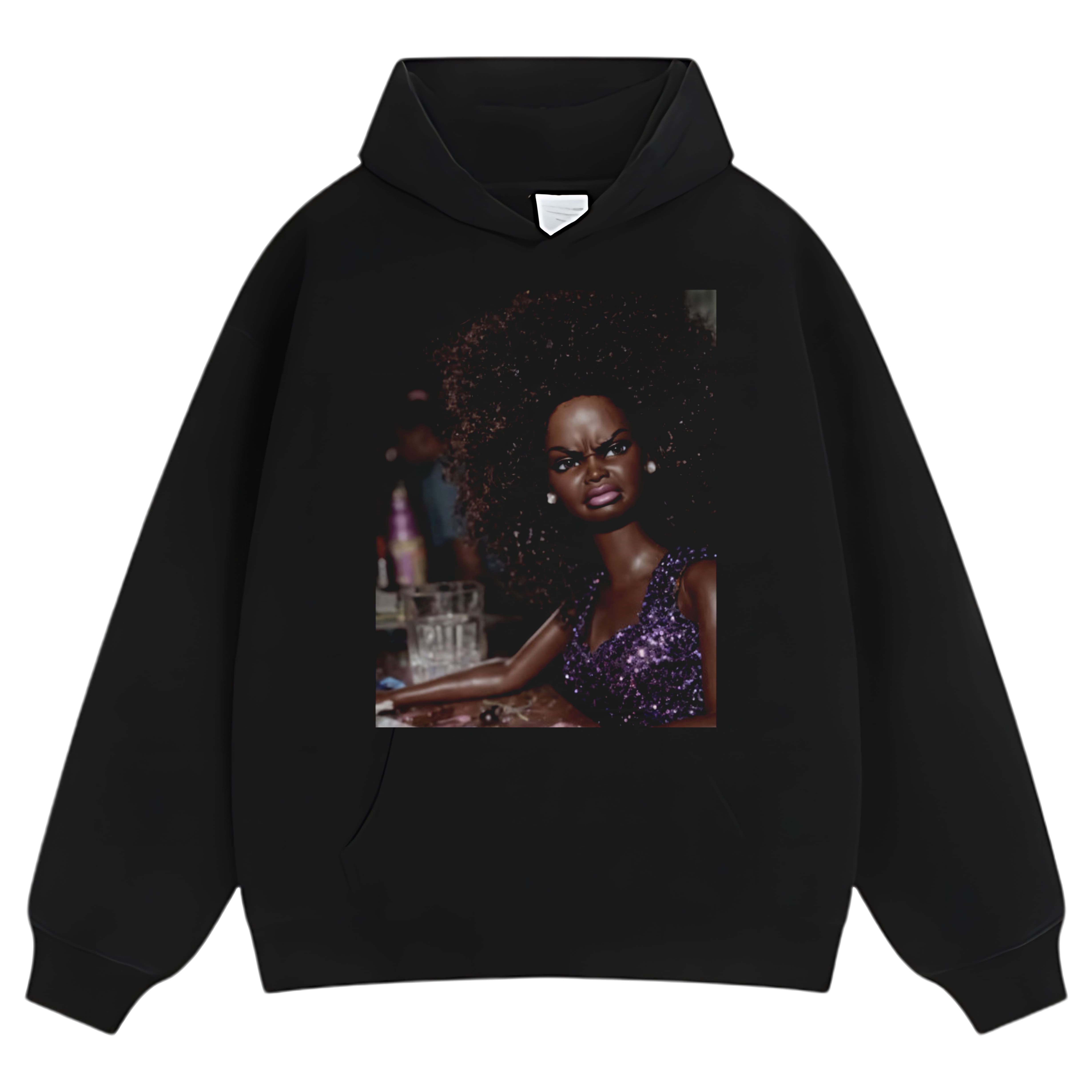 ANGRY DISGUSTED BLACK DOLL FACE MEME TANK TOP & TEE & LONG SLEEVE & LAYERED LS & HOODIE