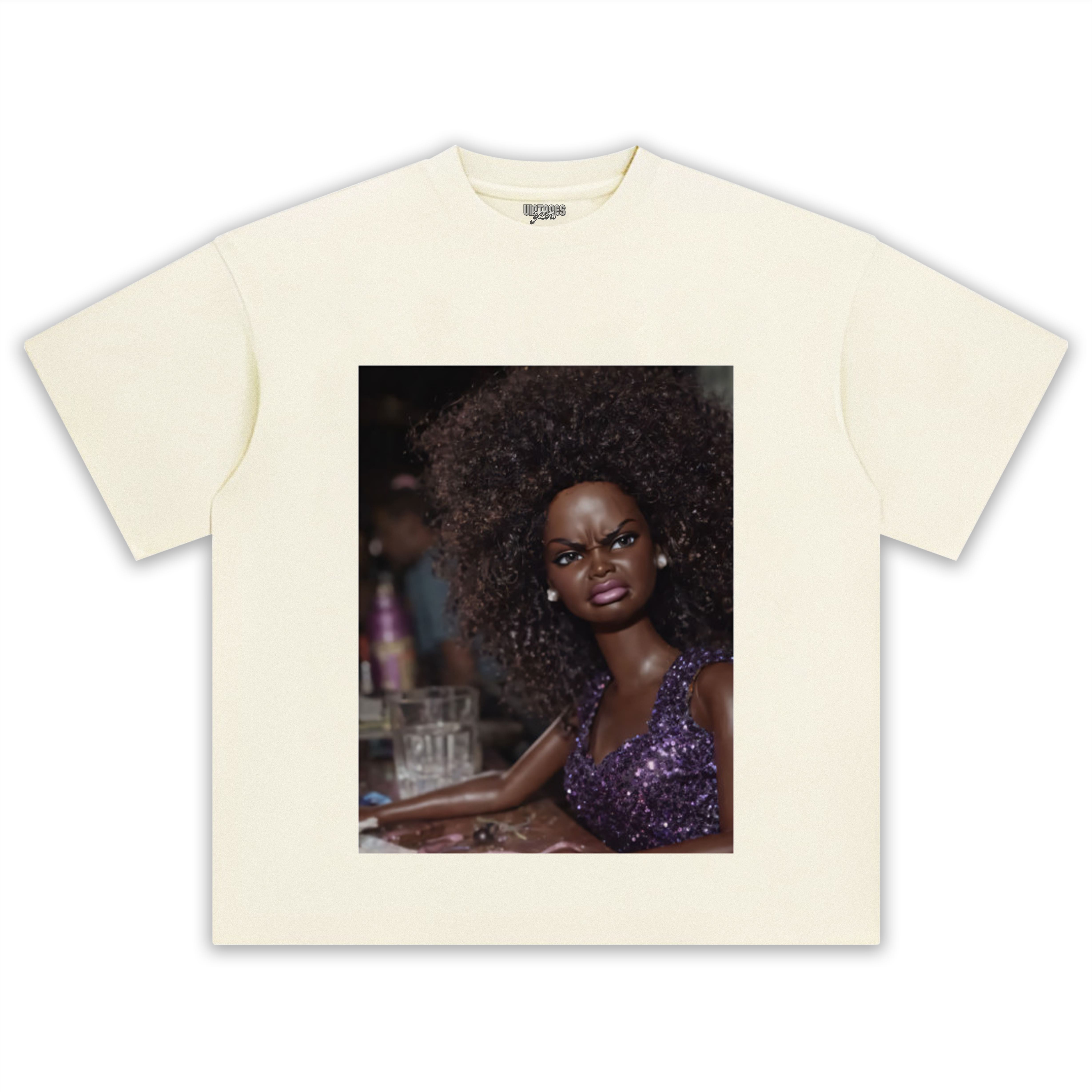 ANGRY DISGUSTED BLACK DOLL FACE MEME TANK TOP & TEE & LONG SLEEVE & LAYERED LS & HOODIE