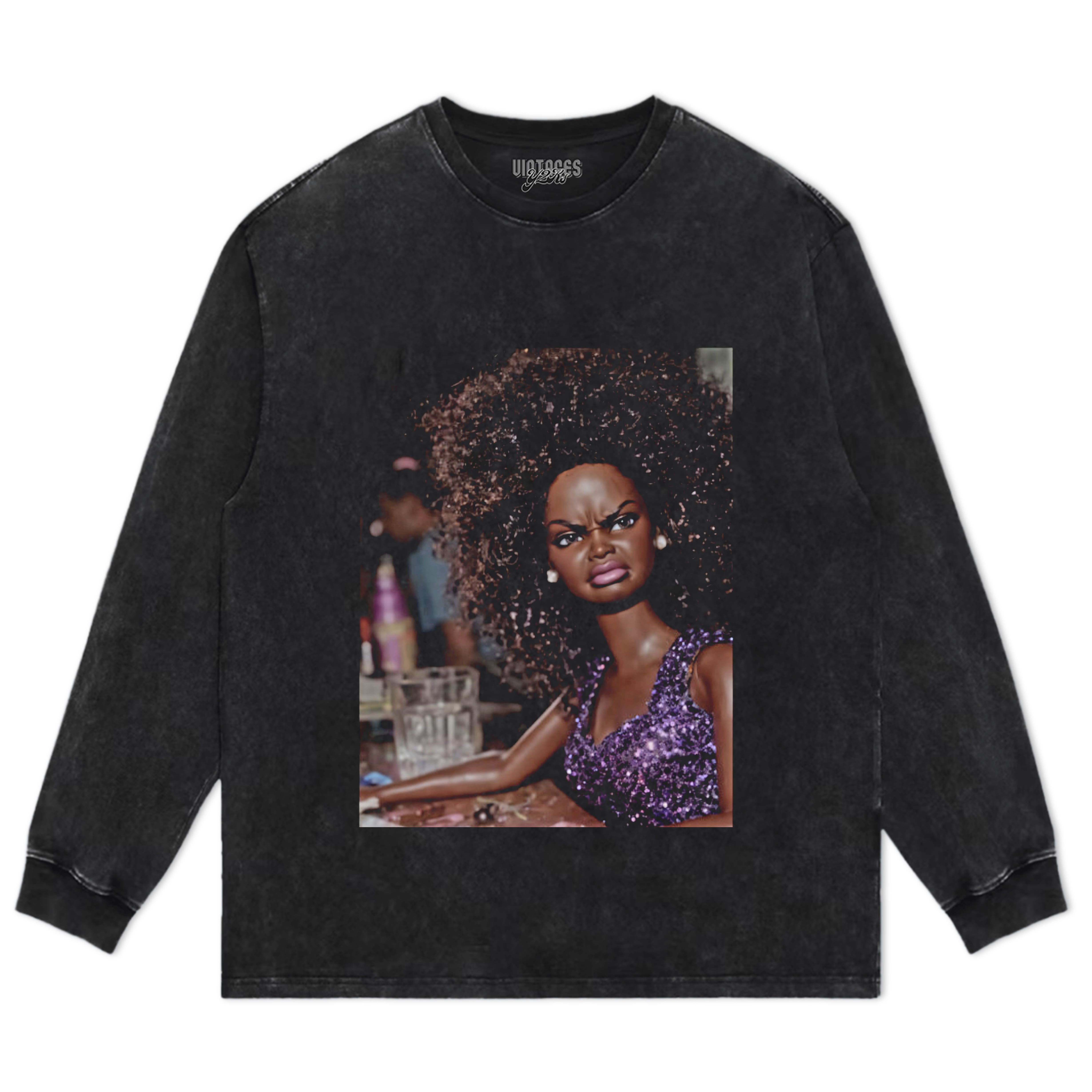 ANGRY DISGUSTED BLACK DOLL FACE MEME TANK TOP & TEE & LONG SLEEVE & LAYERED LS & HOODIE