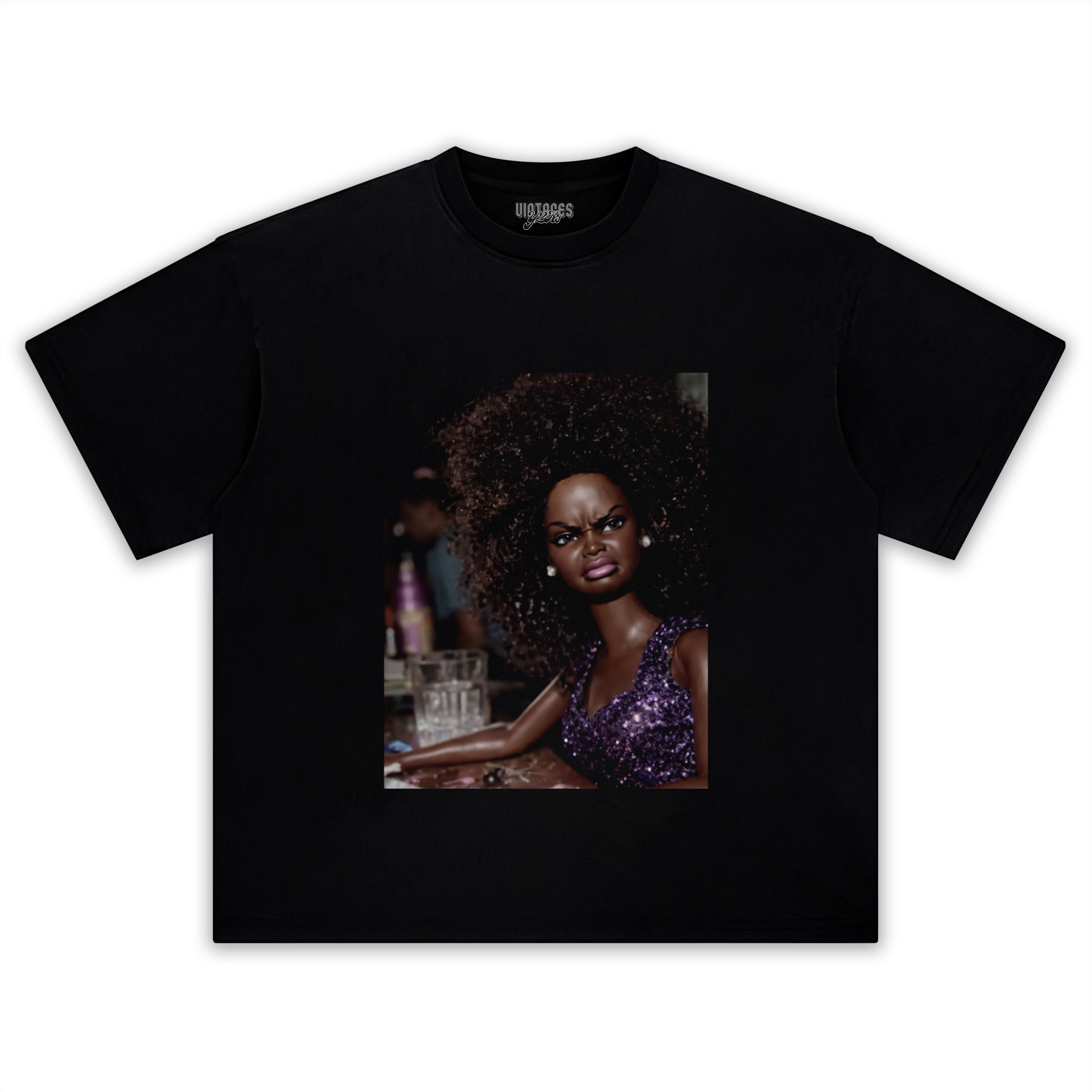 ANGRY DISGUSTED BLACK DOLL FACE MEME TANK TOP & TEE & LONG SLEEVE & LAYERED LS & HOODIE