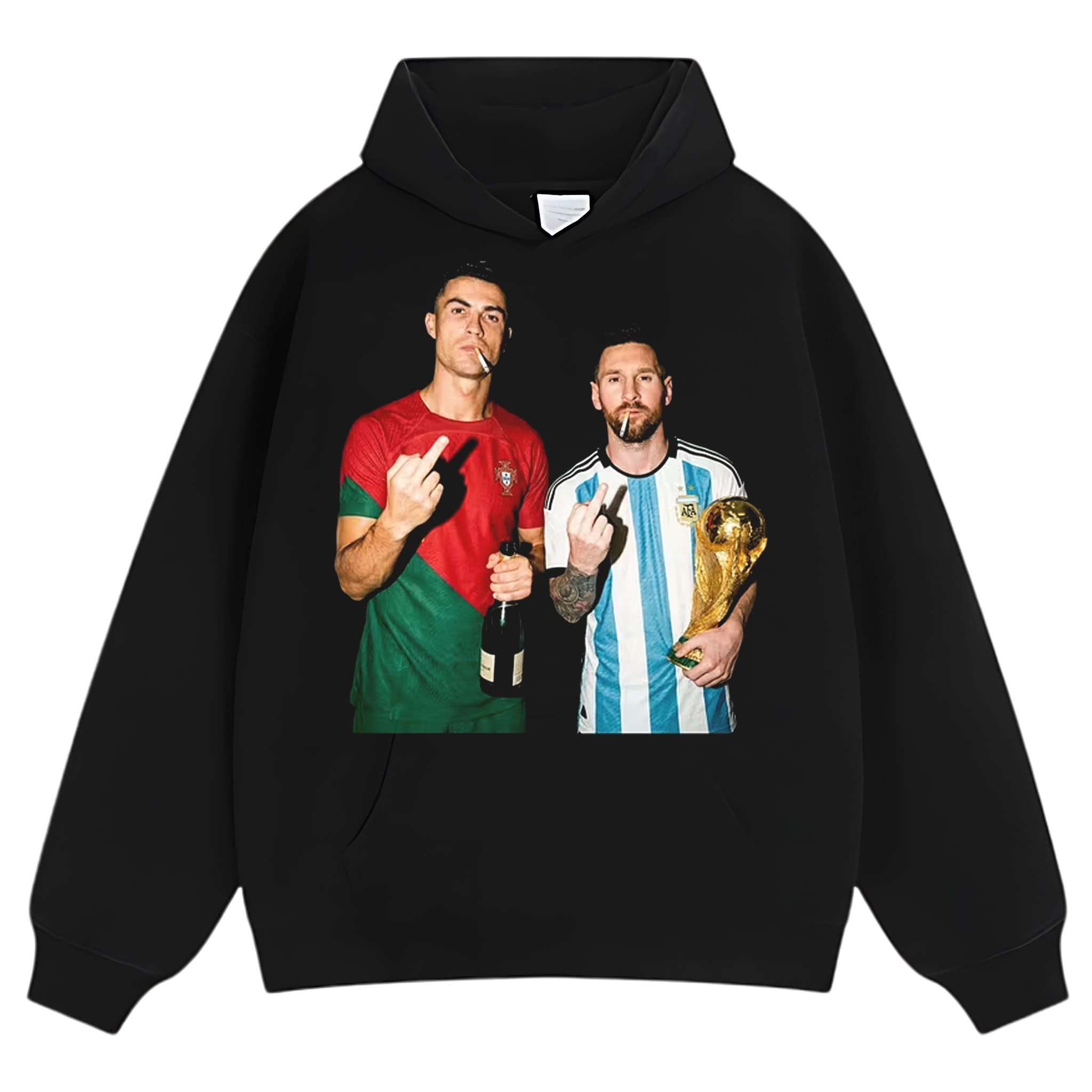 ARGENTINA MESSI & CRISTIANO RONALDO FUNNY VINTAGE TANK TOP & TEE & LONG SLEEVE & LAYERED LS & HOODIE