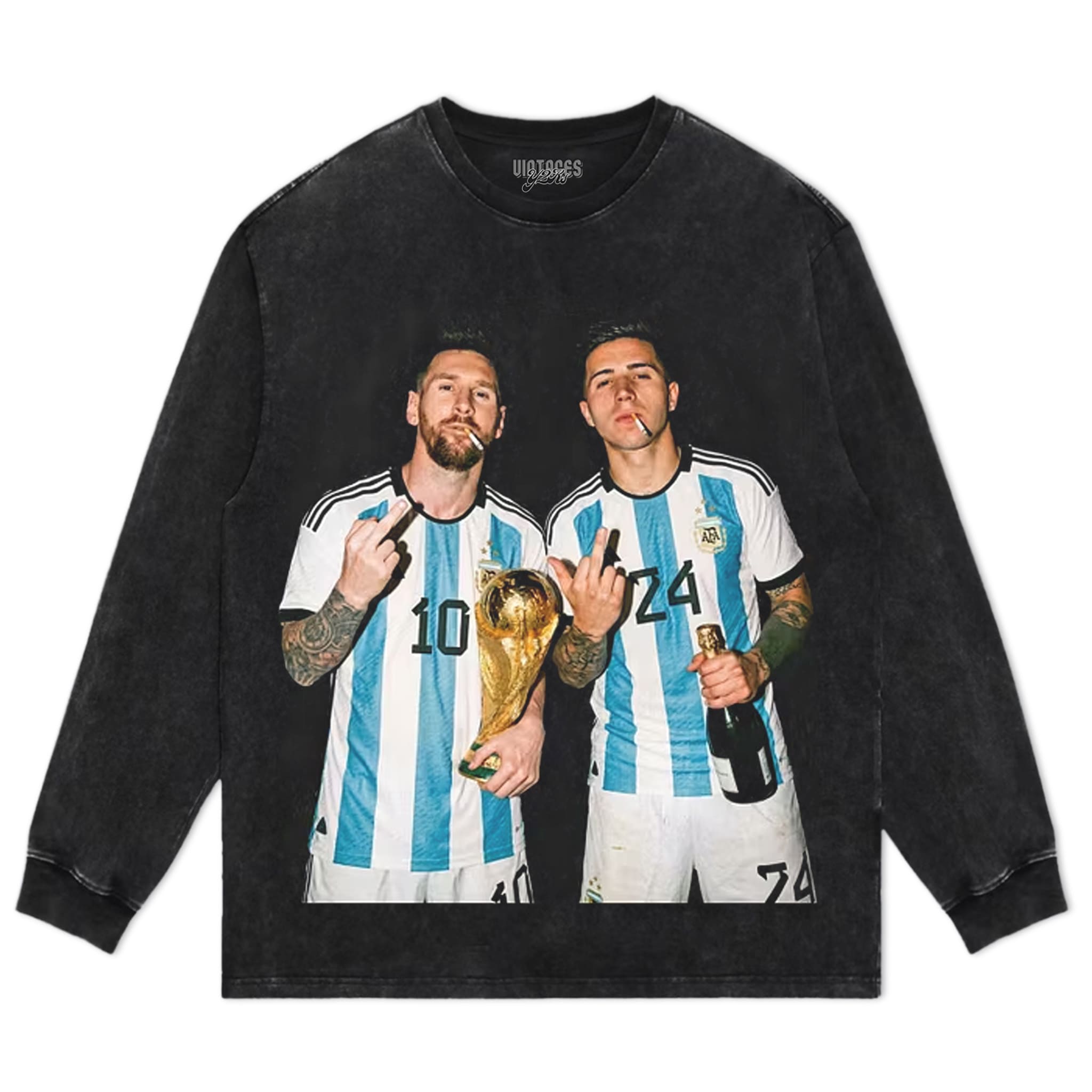 ARGENTINA MESSI ENZO FUNNY VINTAGE V2 TANK TOP & TEE & LONG SLEEVE & LAYERED LS & HOODIE
