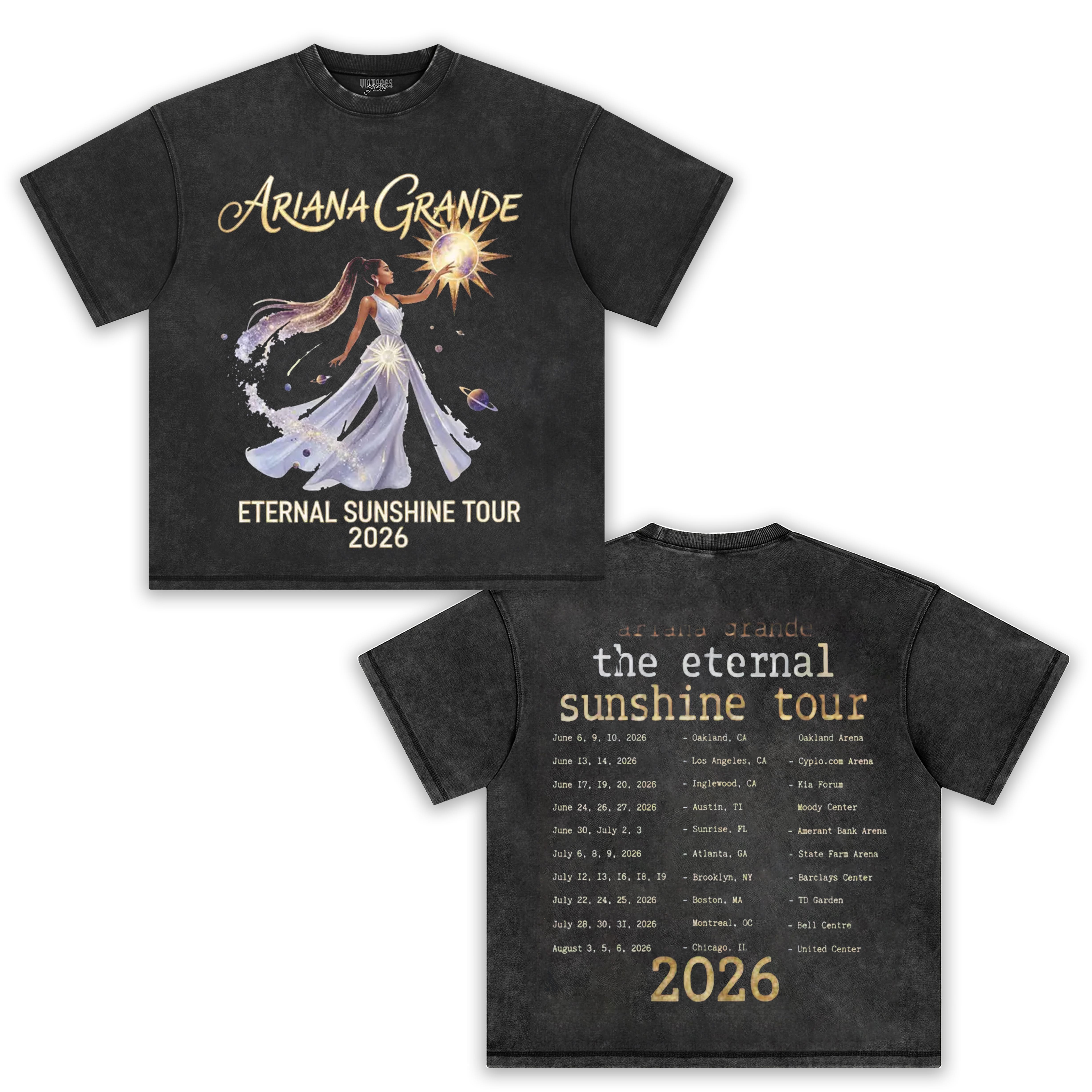ARIANA GRANDE ETERNAL SUNSHINE TOUR 2026 V2 TANK TOP & TEE