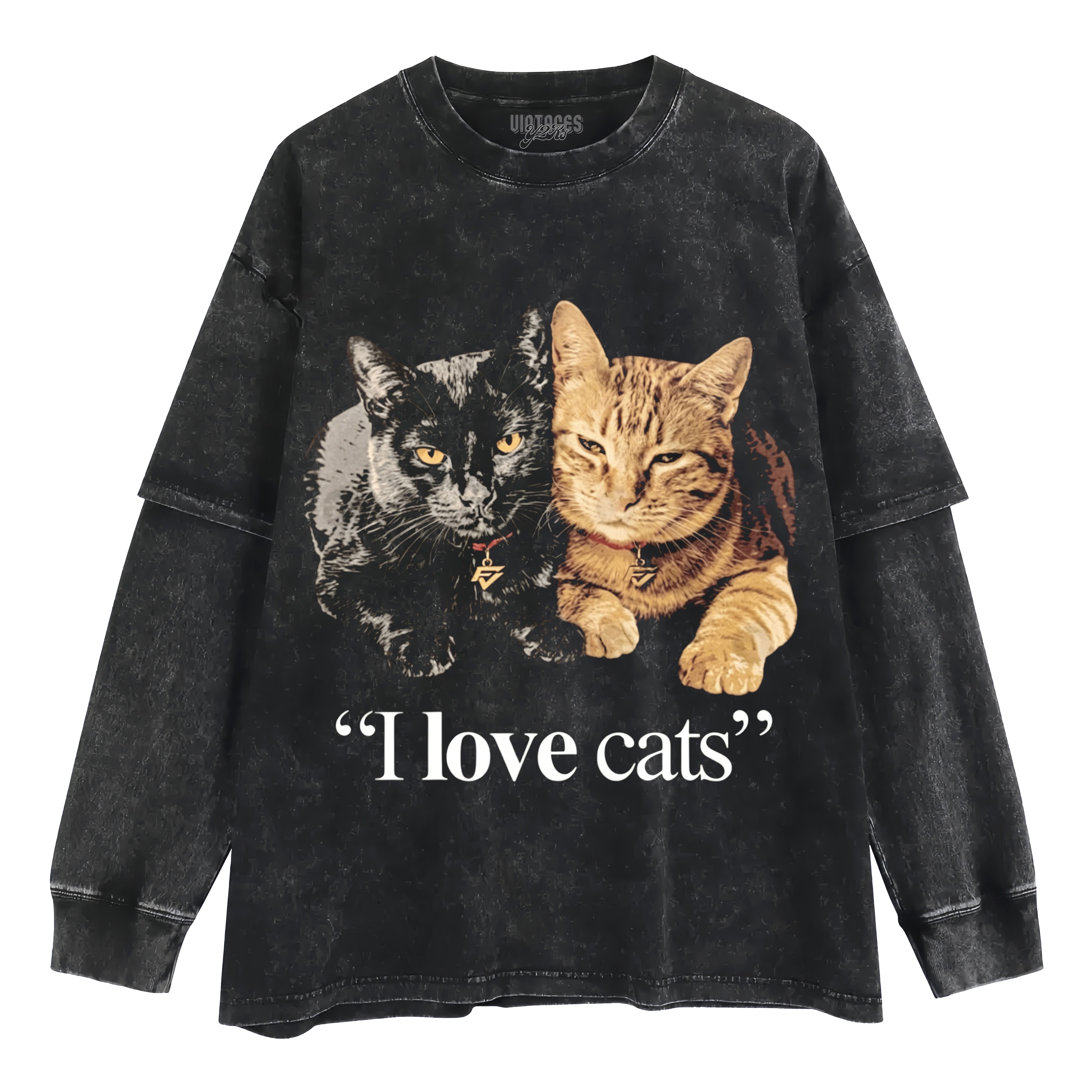 ATEBA GAUTIER - I LOVE CATS TANK TOP & TEE & LONG SLEEVE & LAYERED LS & HOODIE