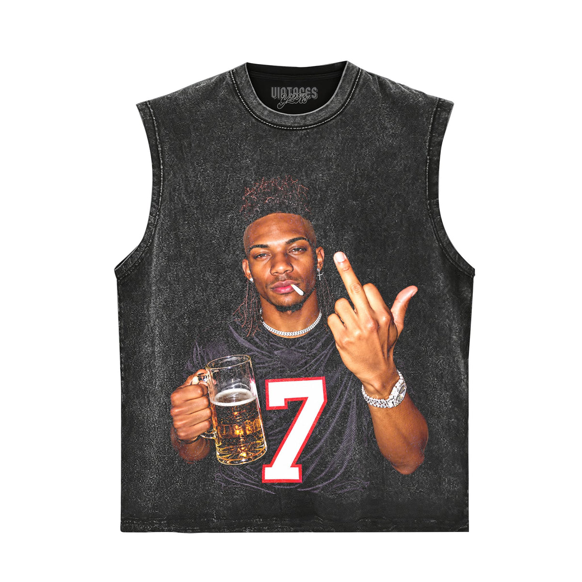 ATLANTA FALCONS BIJAN ROBINSON DRINKING & MIDDLE FINGER TANK TOP & TEE & LONG SLEEVE & LAYERED LS & HOODIE