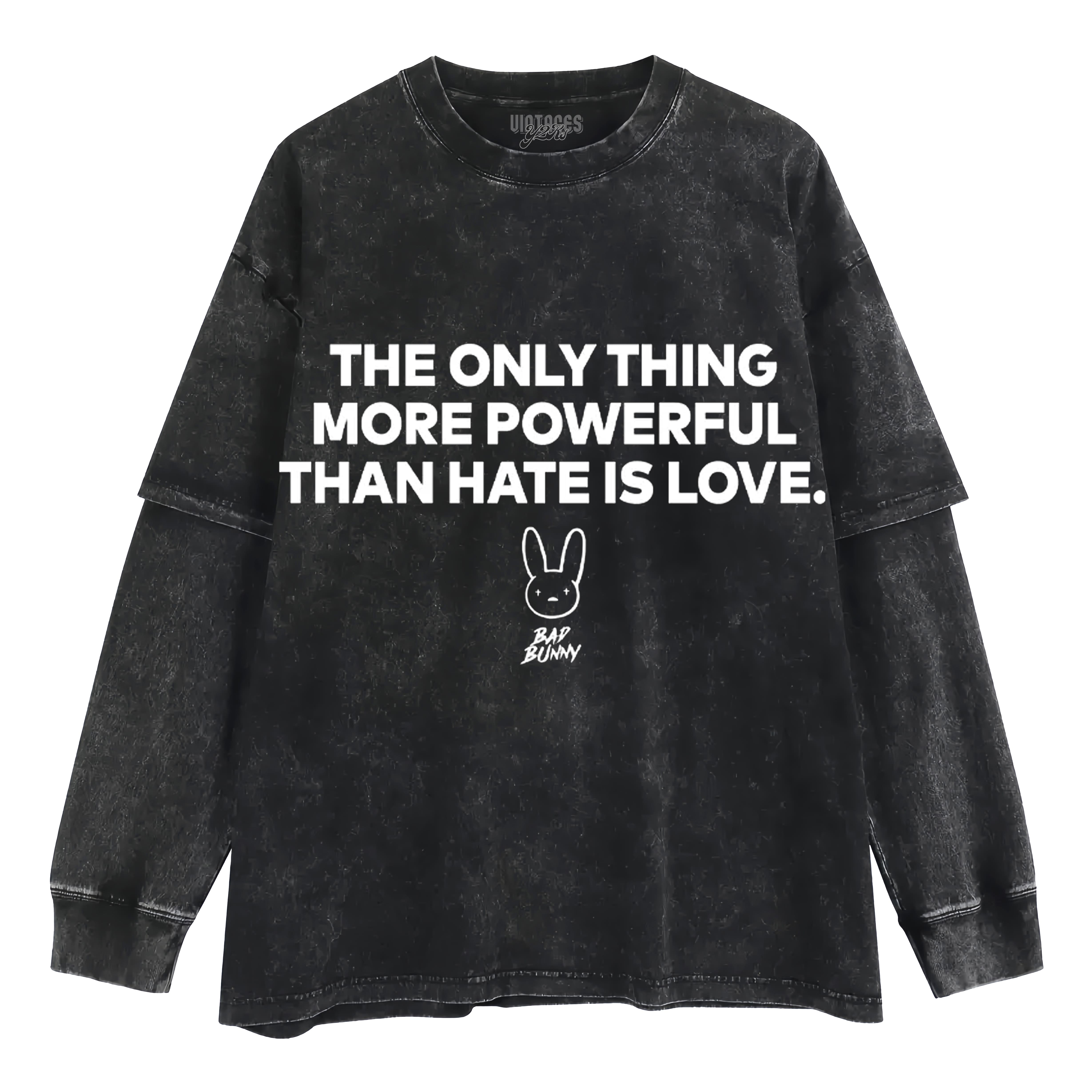 BAD BUNNY - LOVE HATE LAYERED LONG SLEEVE