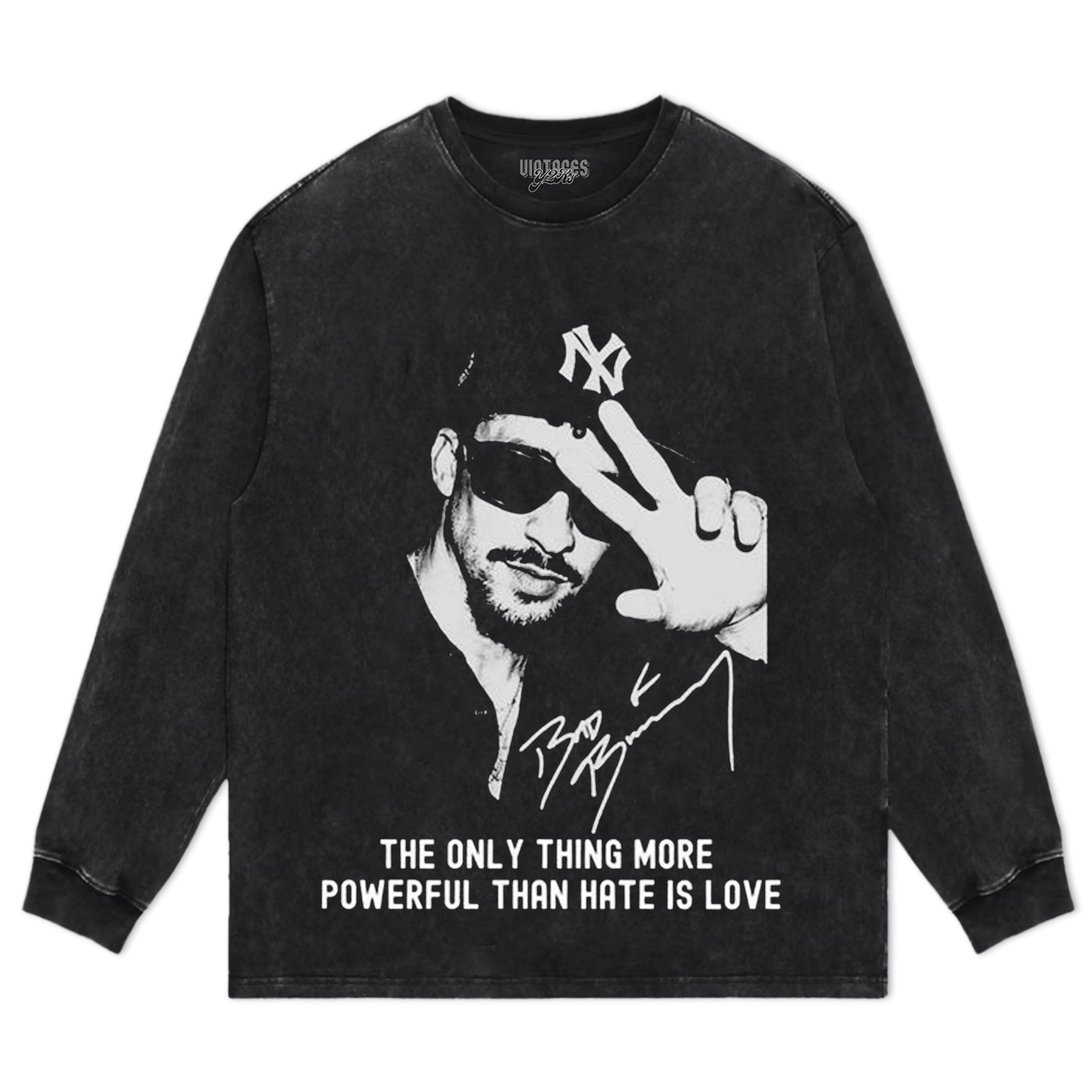 BAD BUNNY - THE ONLY THING MORE POWERFUL THAN HATEIS LOVE TEE & LS & HOODIE