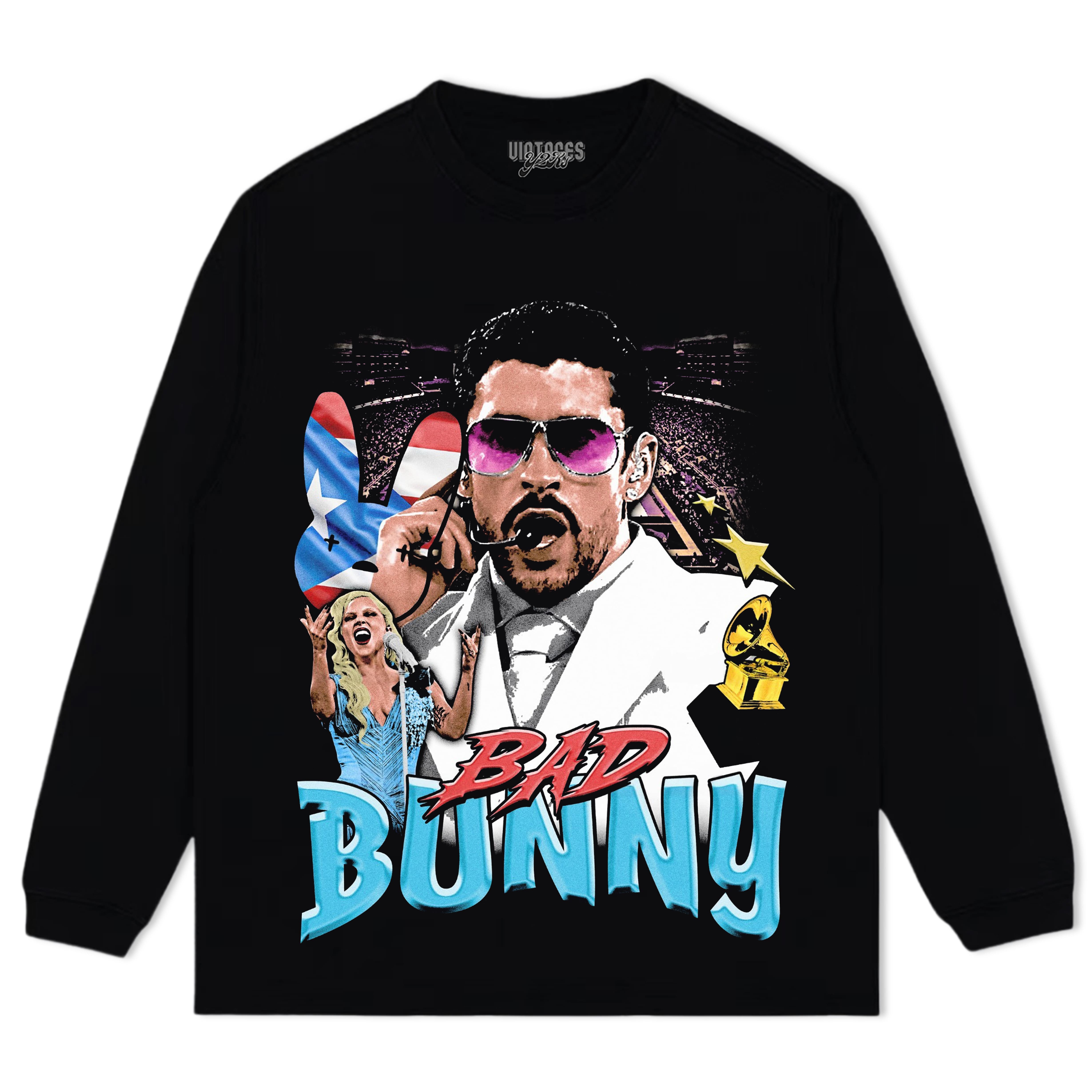 BAD BUNNY & SUPER BOWL 2026 V5 TEE & LS & HOODIE