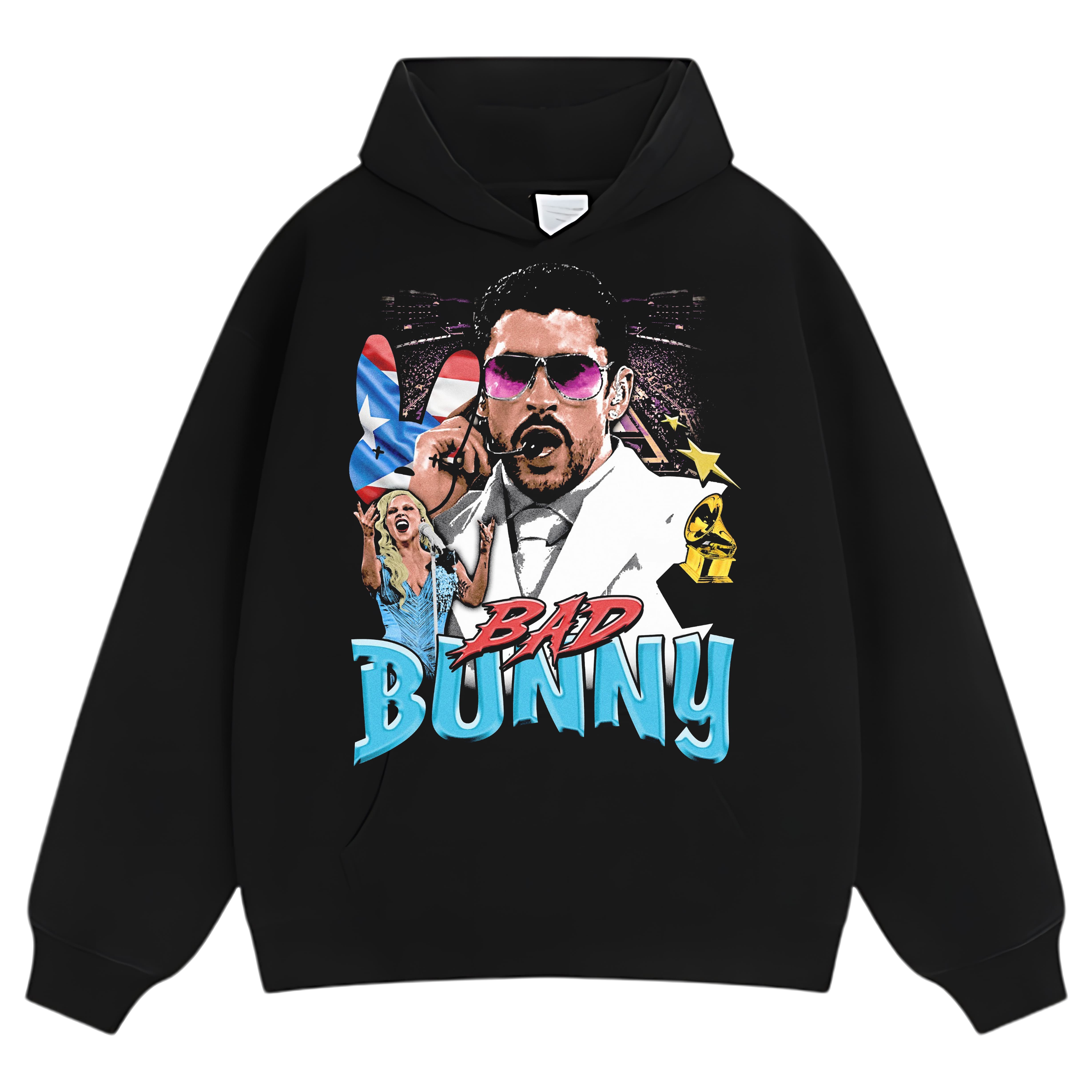 BAD BUNNY & SUPER BOWL 2026 V5 TEE & LS & HOODIE