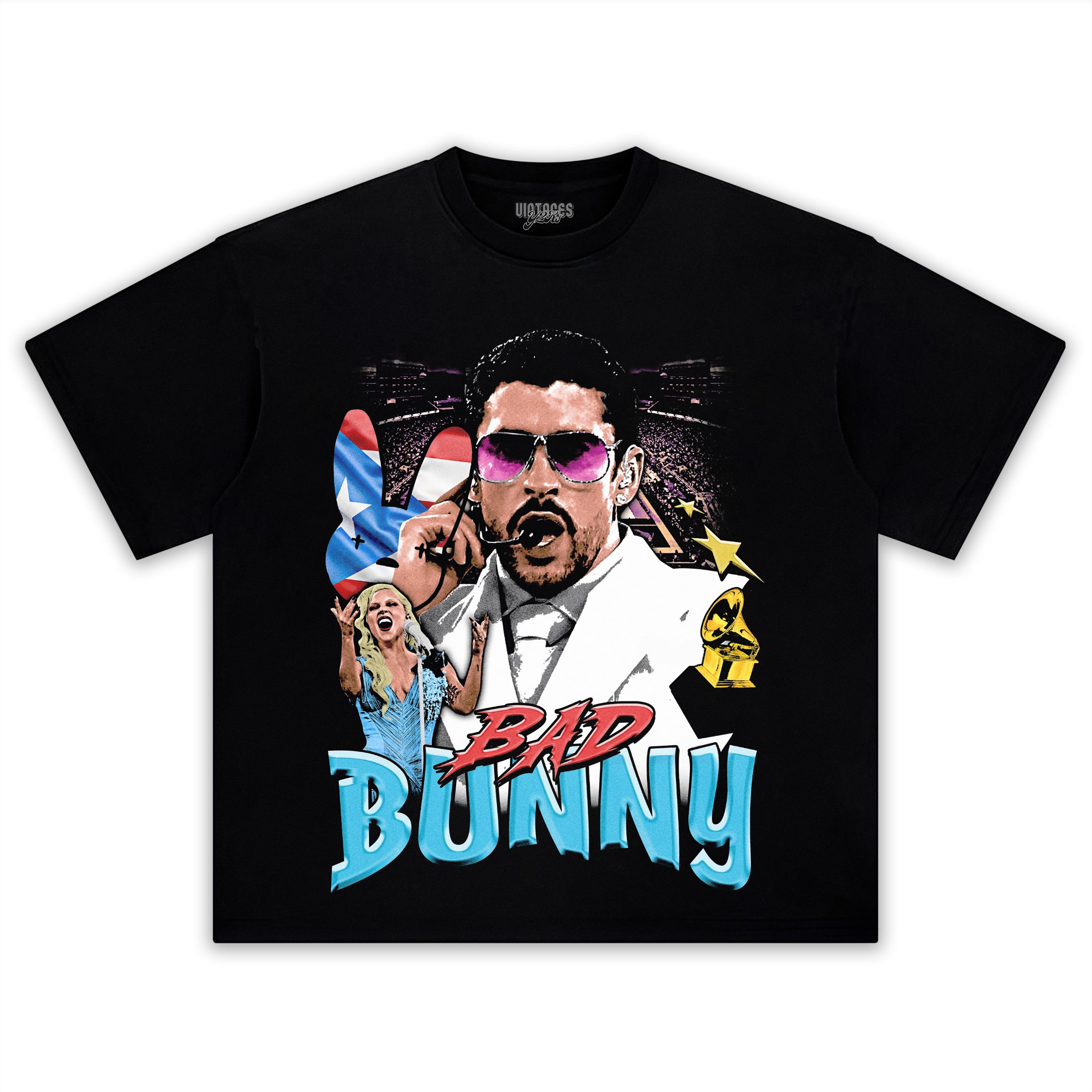 BAD BUNNY & SUPER BOWL 2026 V5 TEE & LS & HOODIE