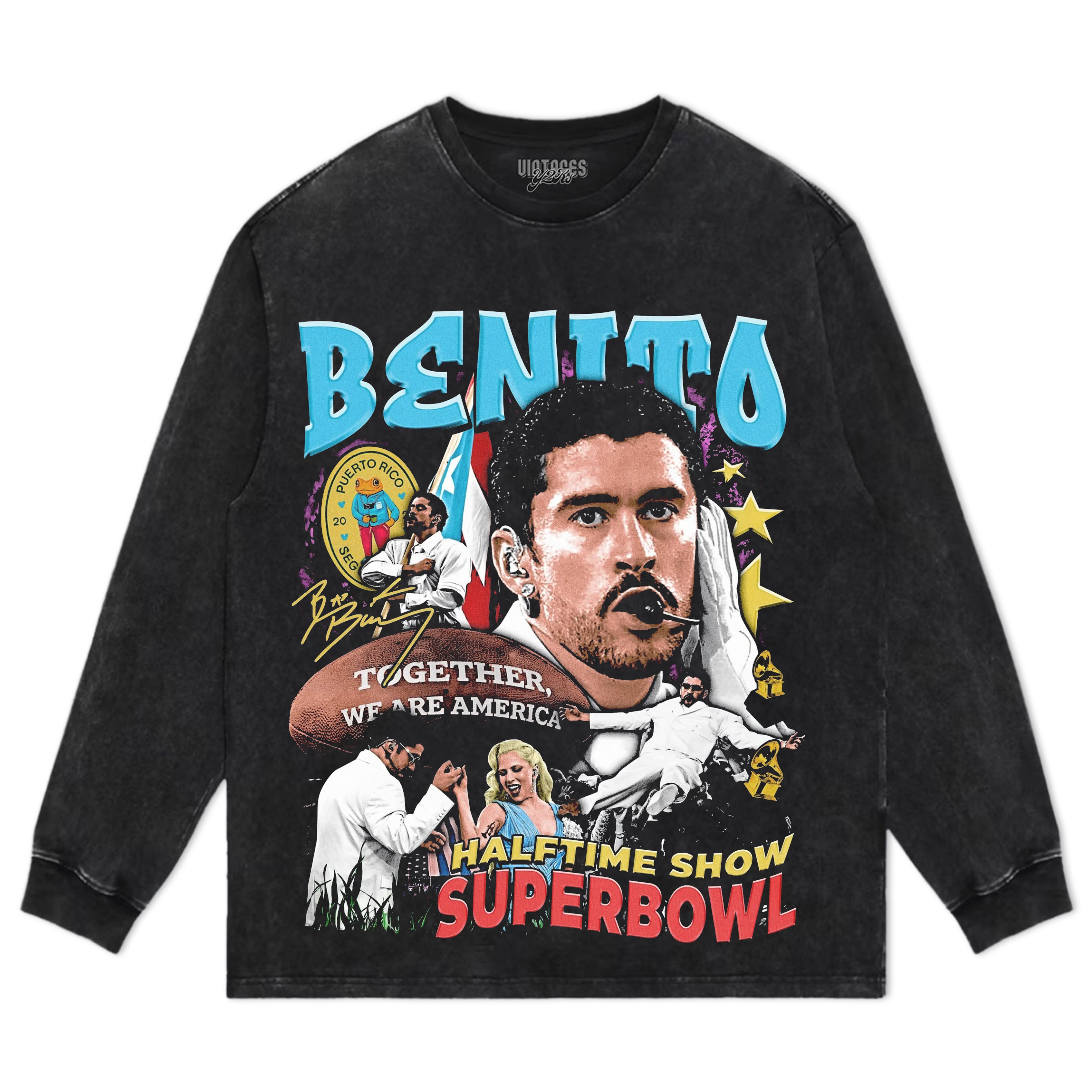 BAD BUNNY & SUPER BOWL 2026 V6 TEE & LS & HOODIE
