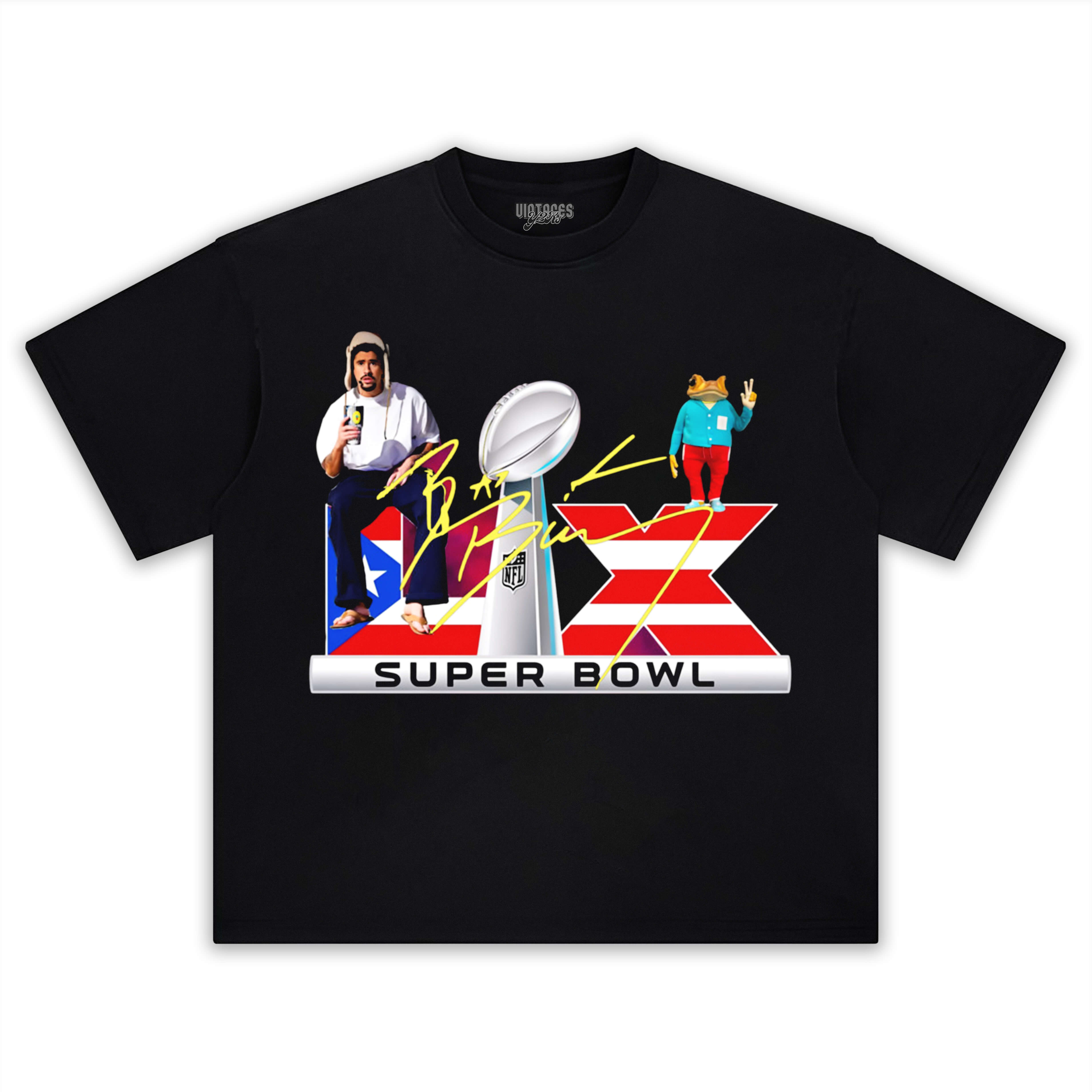 BAD BUNNY SUPER BOWL V4 TEE & LS & HOODIE