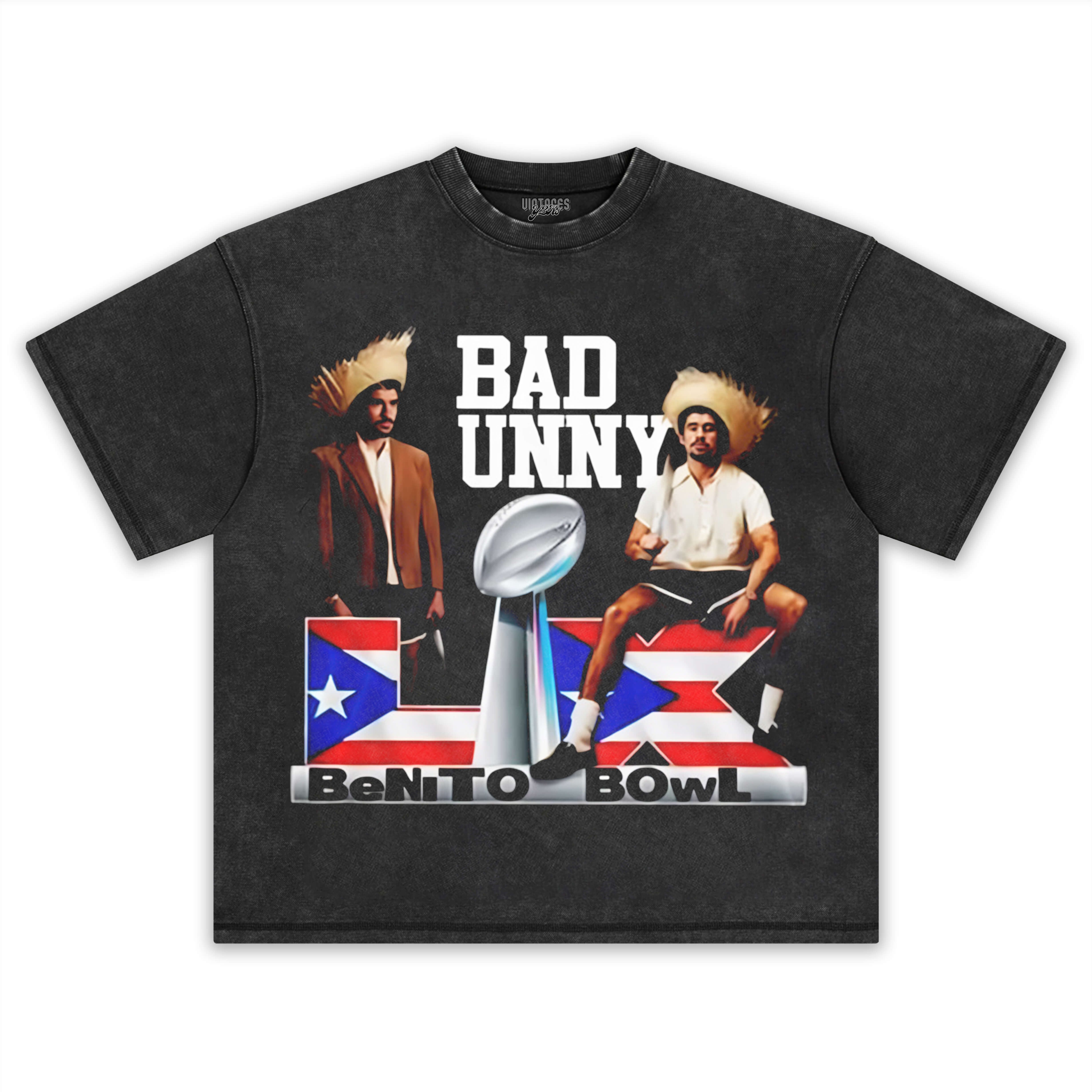 BAD BUNNY SUPER BOWL V8 TEE & LS & HOODIE