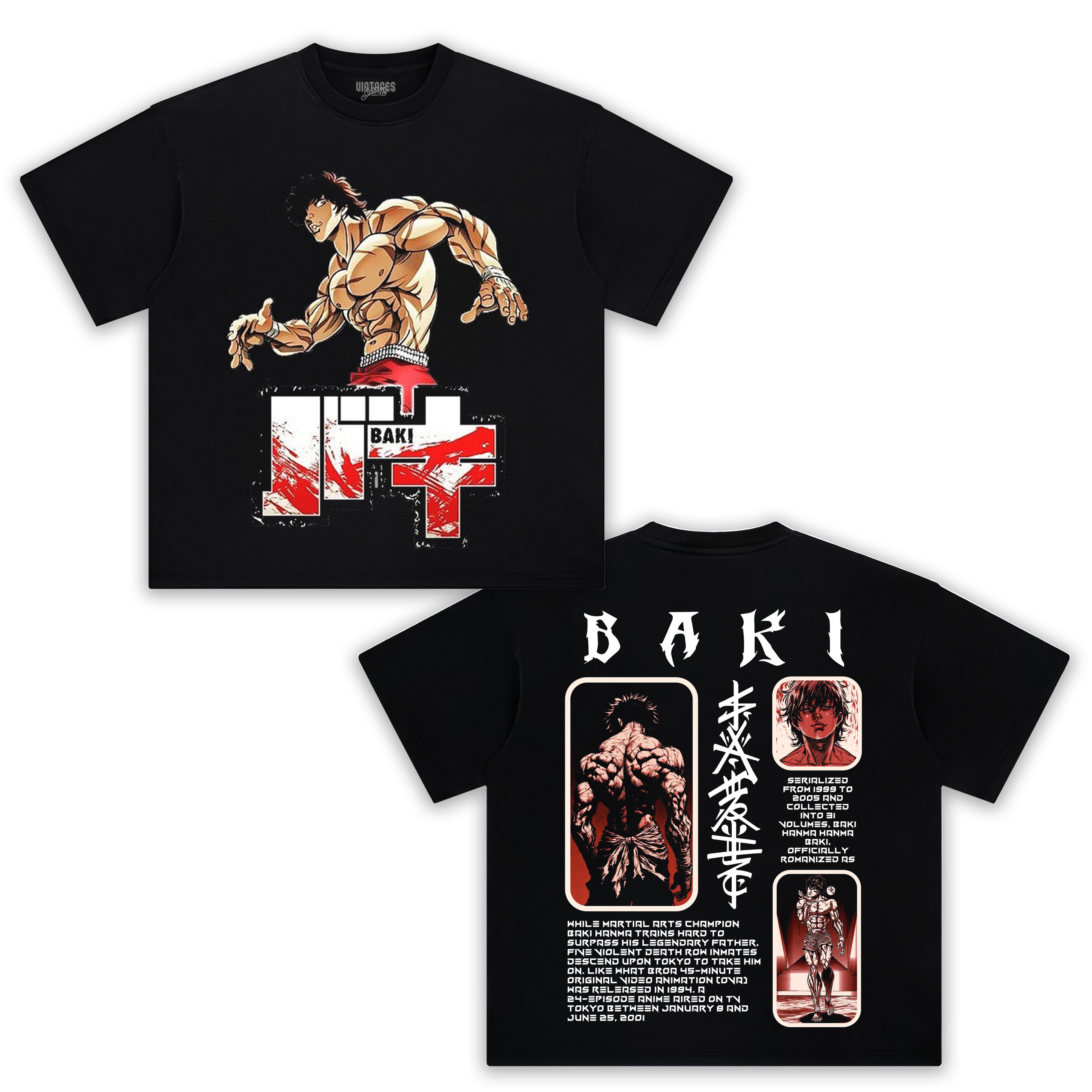 BAKI HANMA V4 TANK TOP & TEE & LONG SLEEVE & LAYERED LS & HOODIE