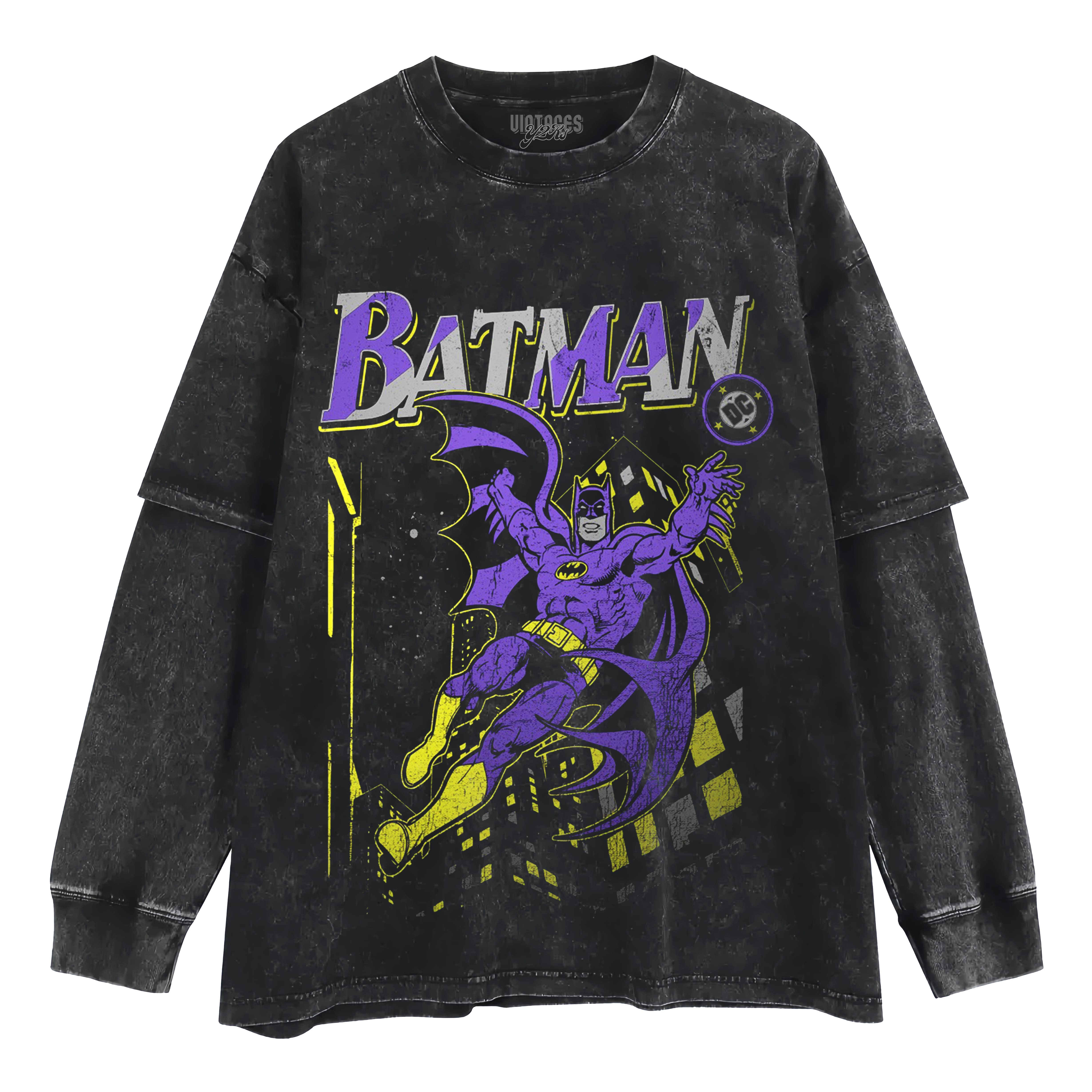 BATMAN VINTAGE V2 LAYERED LONG SLEEVE