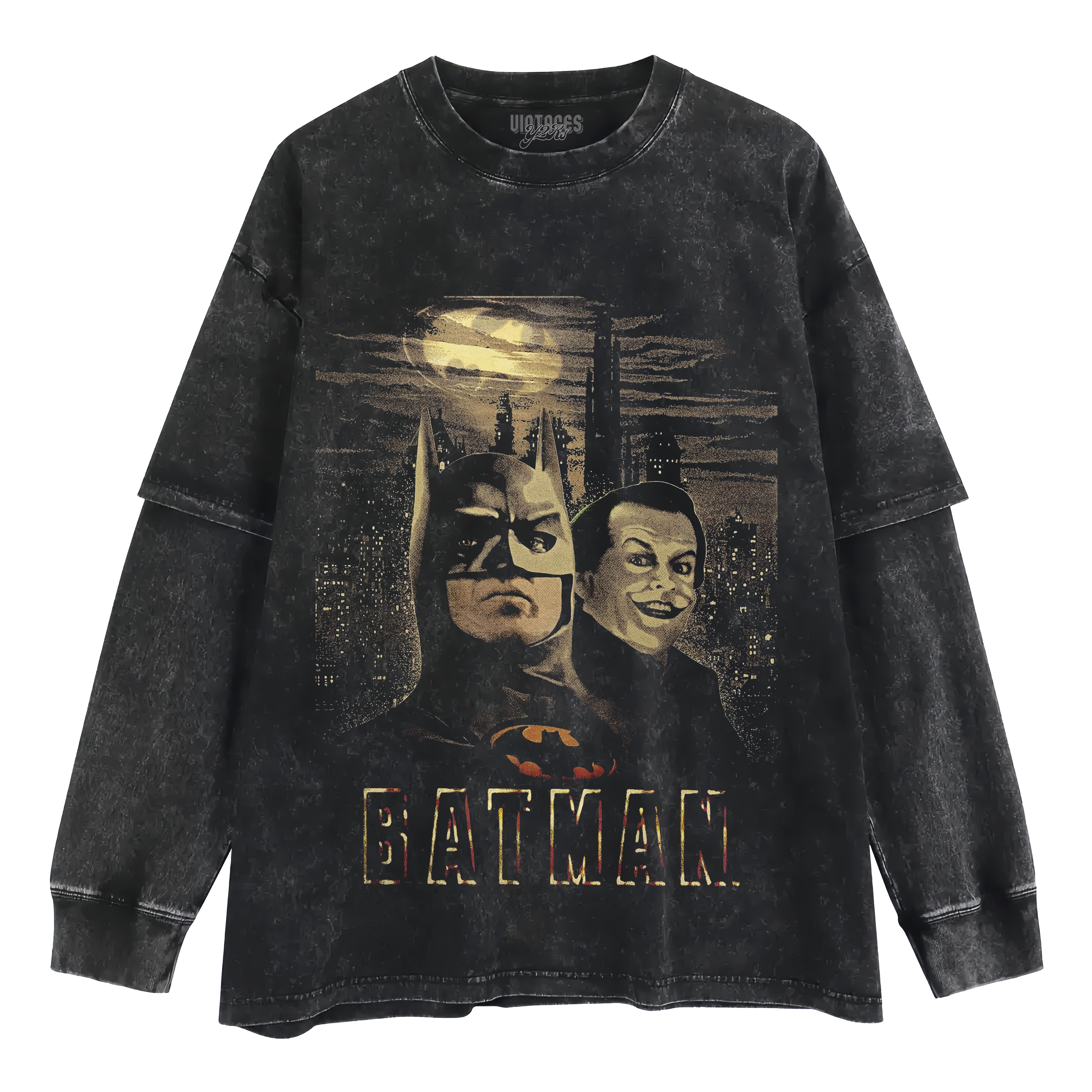 BATMAN VINTAGE V3 LAYERED LONG SLEEVE
