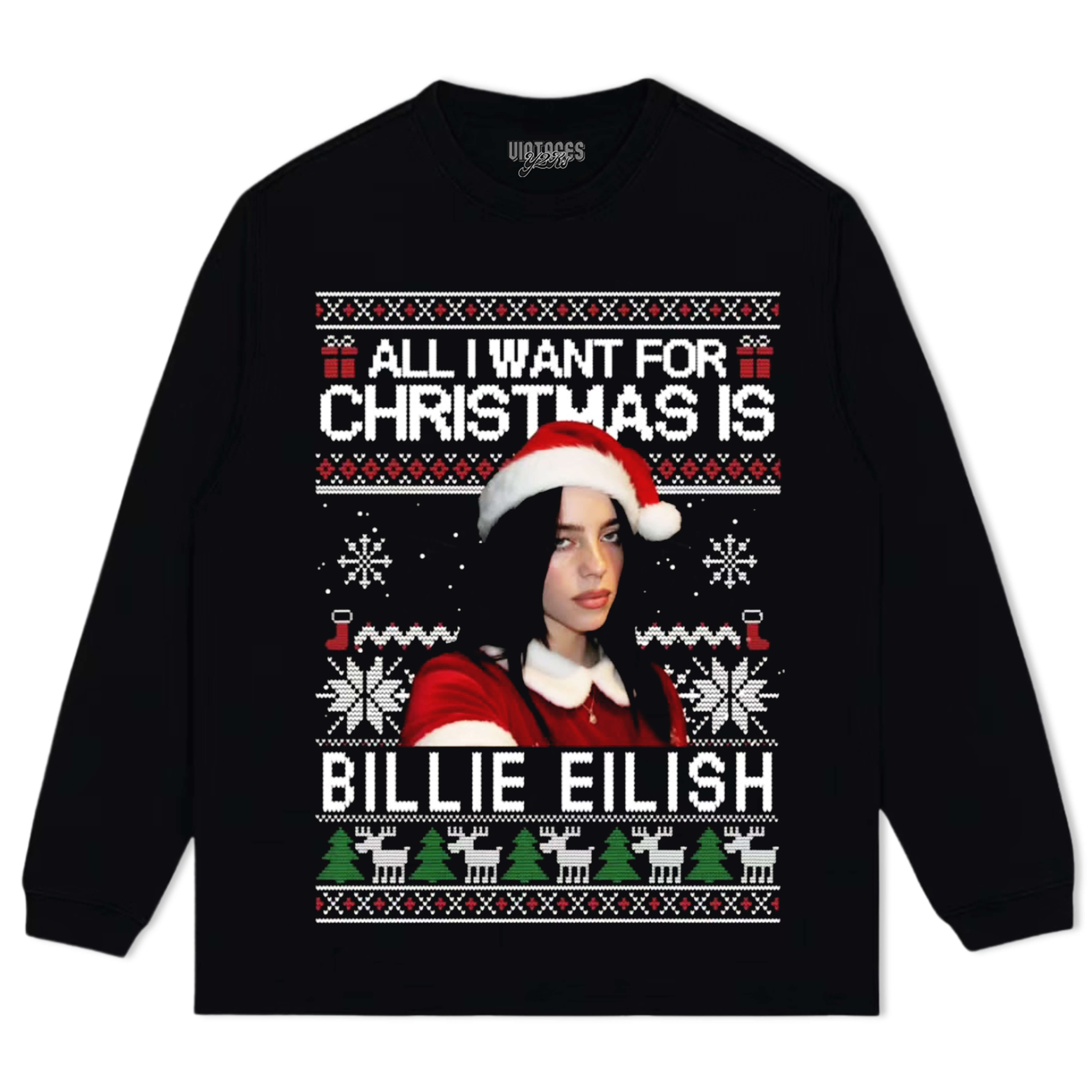 BILLIE EILISH CHRISTMAS STYLES TEE & LS & HOODIE