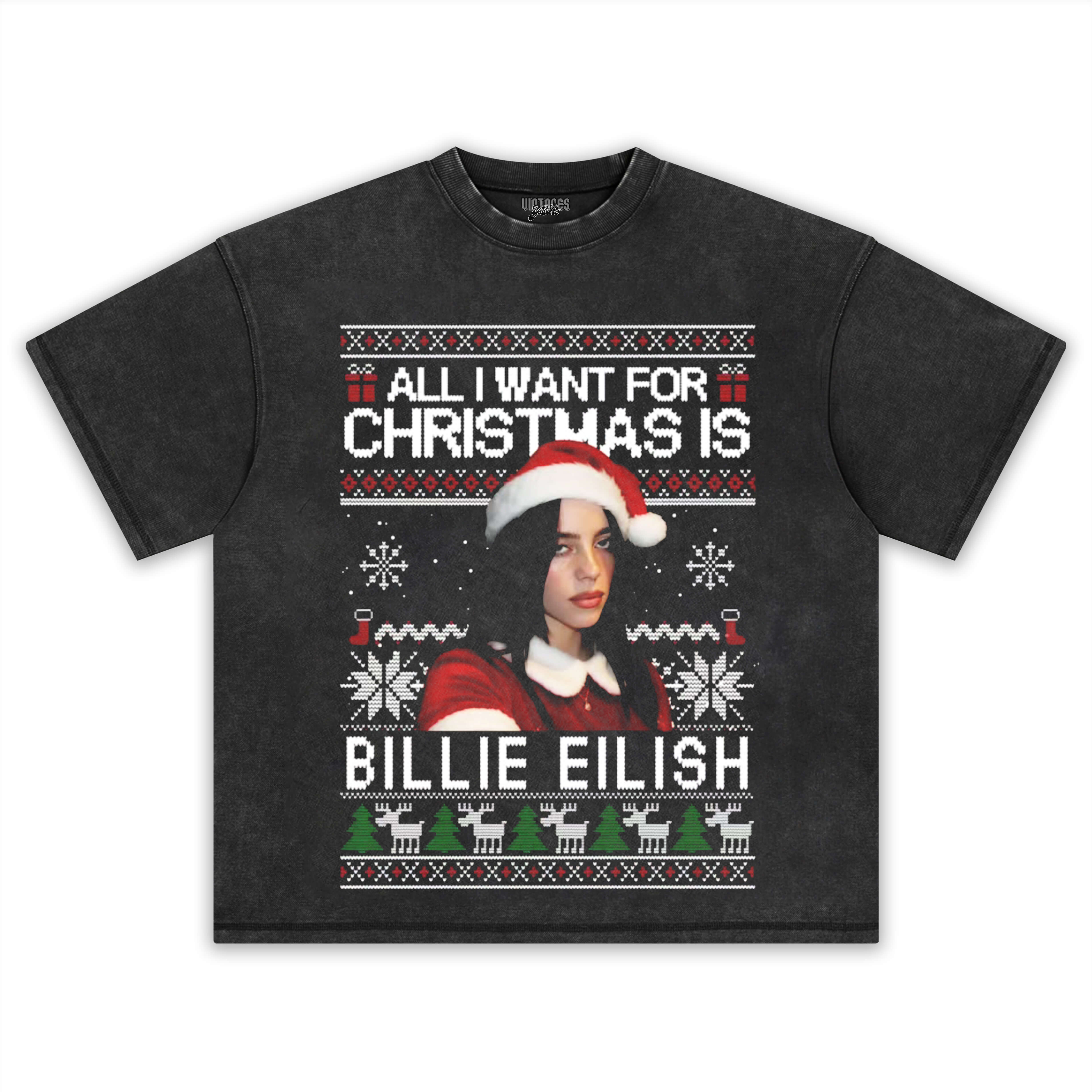 BILLIE EILISH CHRISTMAS STYLES TEE & LS & HOODIE