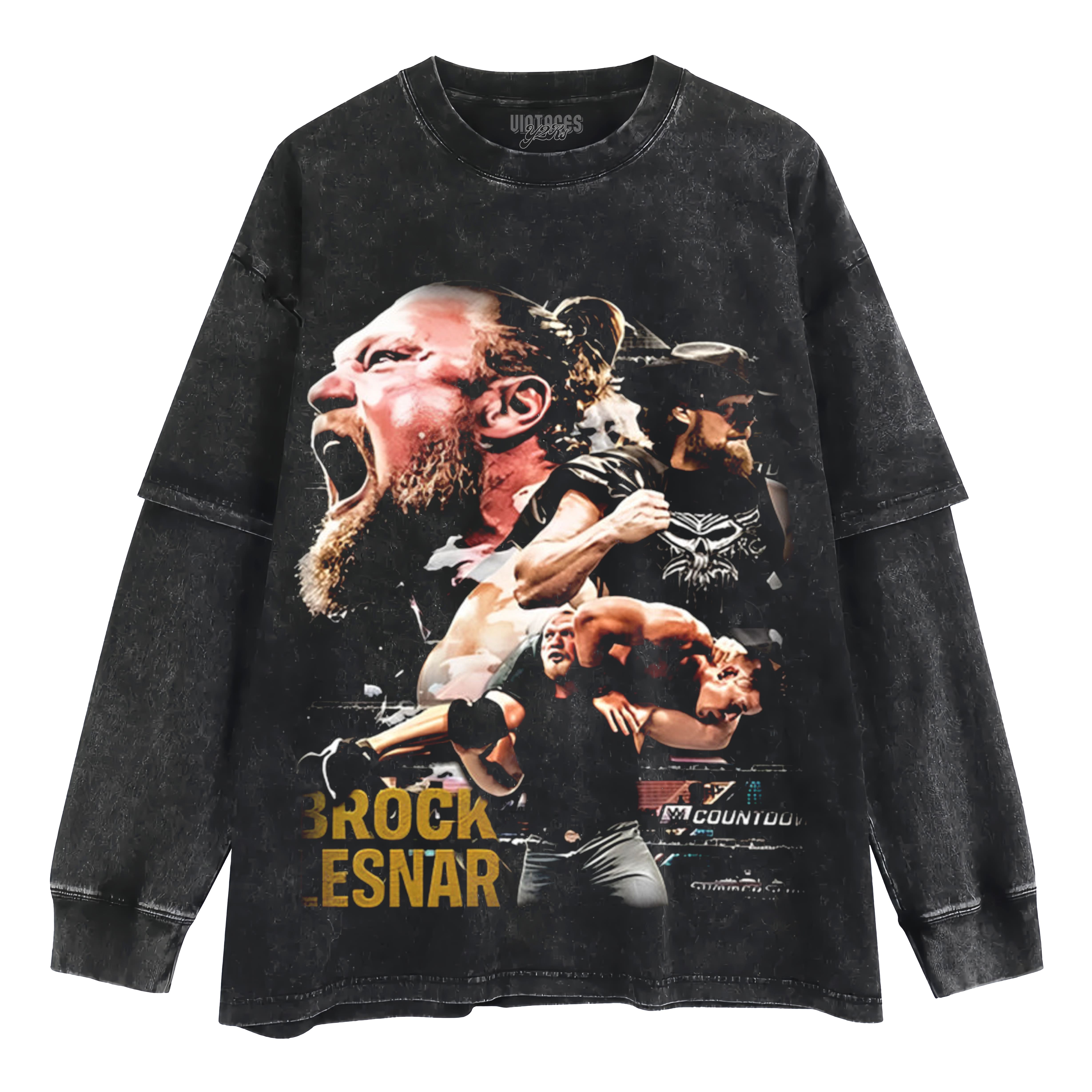 BROCK LESNAR VINTAGE TANK TOP & TEE & LONG SLEEVE & LAYERED LS & HOODIE
