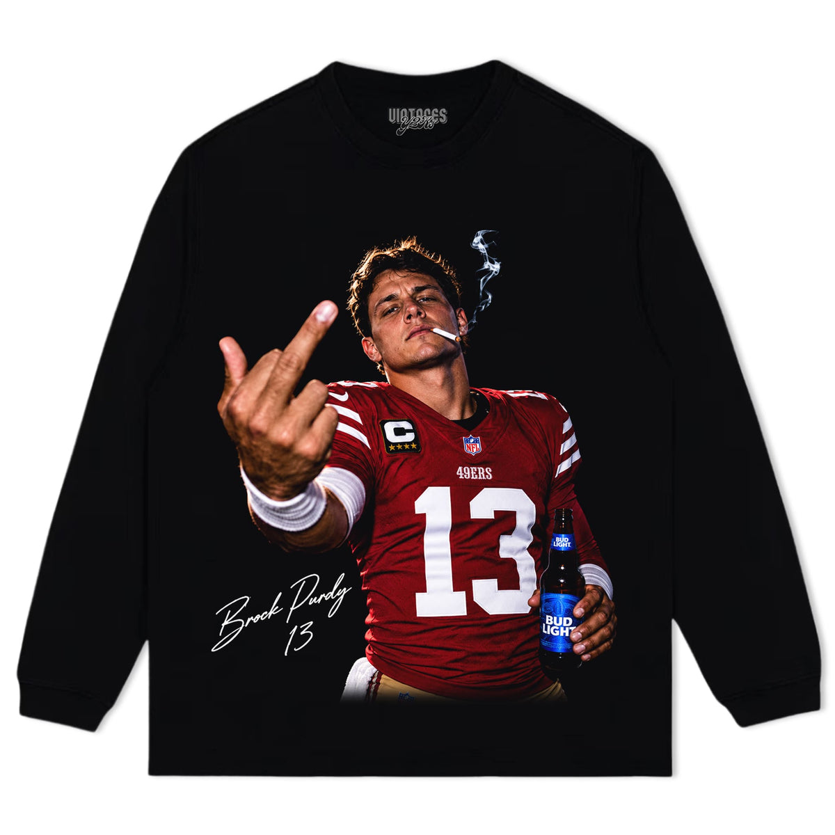 BROCK PURDY - MIDDLE FINGER TANK TOP & TEE & LONG SLEEVE & LAYERED LS & HOODIE