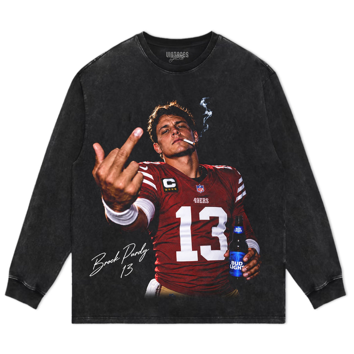 BROCK PURDY - MIDDLE FINGER TANK TOP & TEE & LONG SLEEVE & LAYERED LS & HOODIE