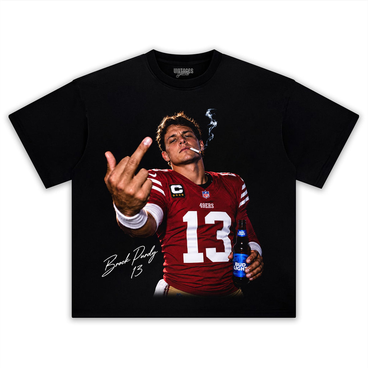 BROCK PURDY - MIDDLE FINGER TANK TOP & TEE & LONG SLEEVE & LAYERED LS & HOODIE