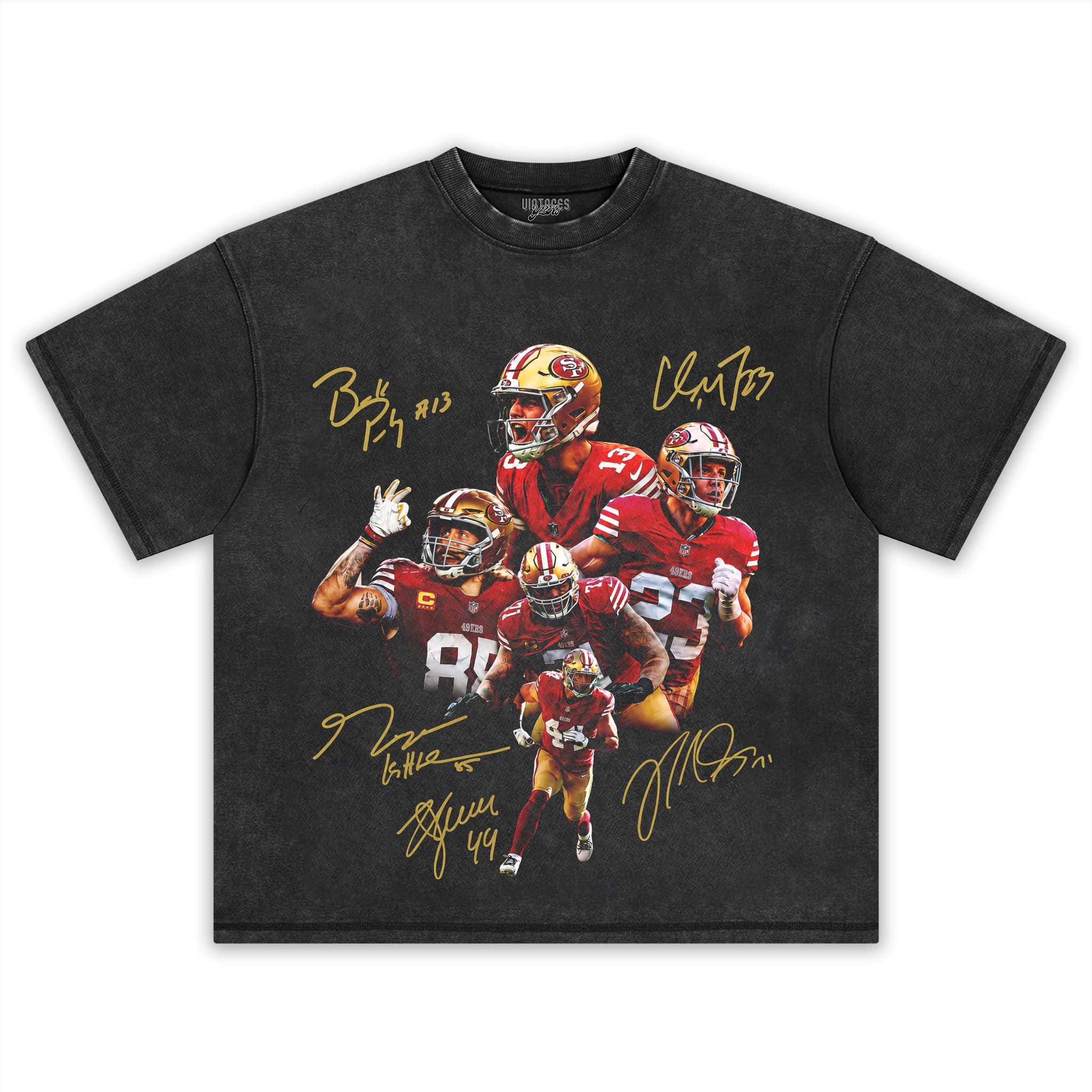 BROCK PURDY & KYLE JUSZCZYK & GEORGE KITTLE & CHRISTIAN MCCAFFREY 49ERS TANK TOP & TEE & LONG SLEEVE & LAYERED LS & HOODIE