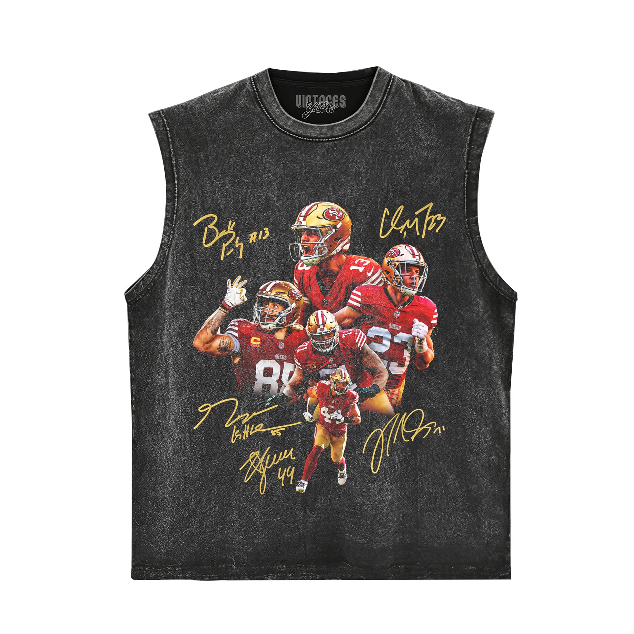 BROCK PURDY & KYLE JUSZCZYK & GEORGE KITTLE & CHRISTIAN MCCAFFREY 49ERS TANK TOP & TEE & LONG SLEEVE & LAYERED LS & HOODIE