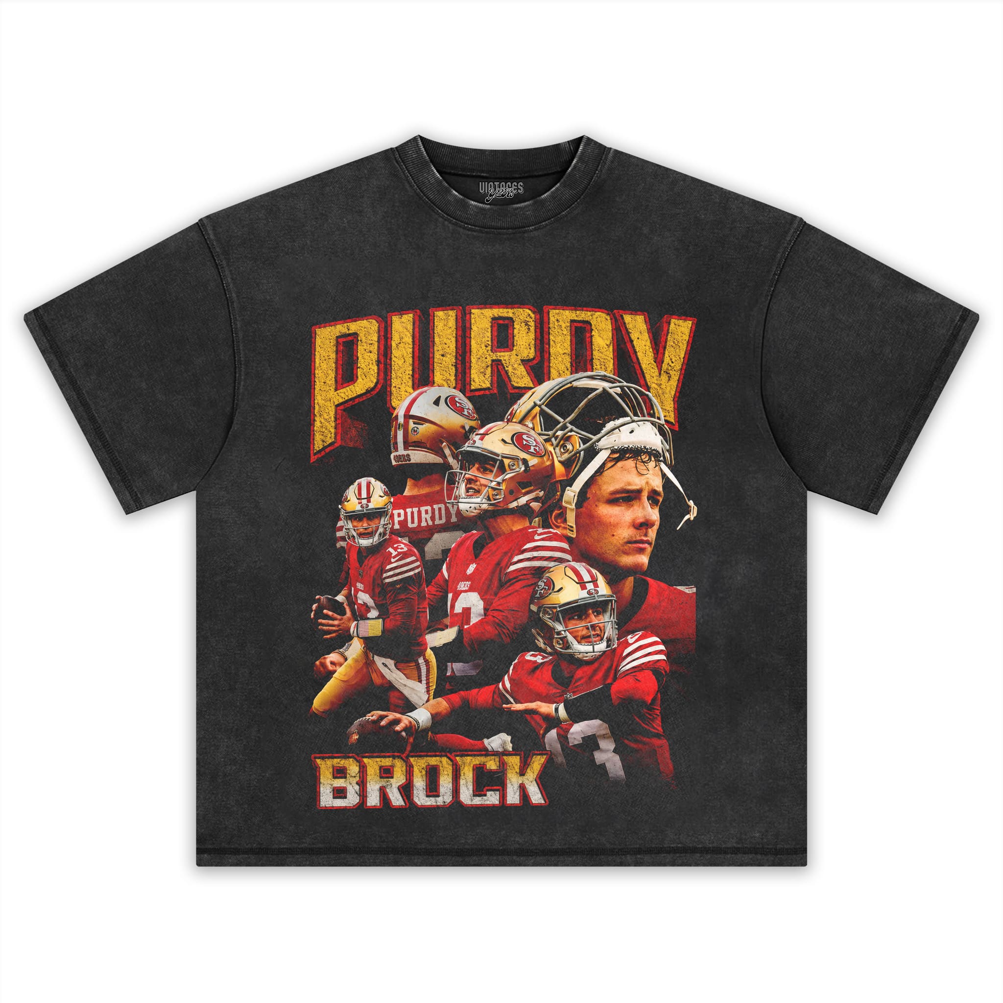 BROCK PURDY V5 VINTAGE 49ERS TANK TOP & TEE & LONG SLEEVE & LAYERED LS & HOODIE