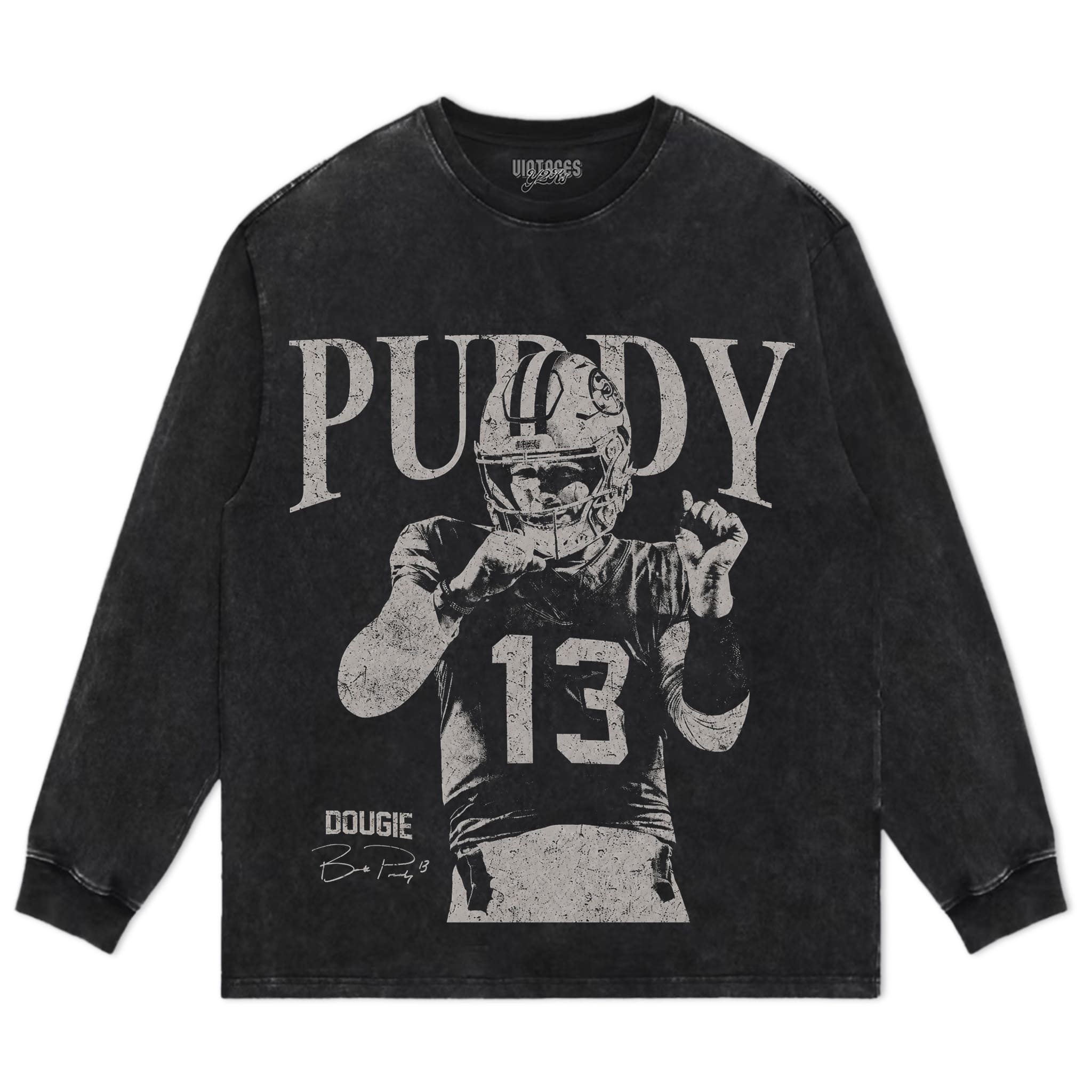 BROCK PURDY VINTAGE 49ERS TANK TOP & TEE & LONG SLEEVE & LAYERED LS & HOODIE