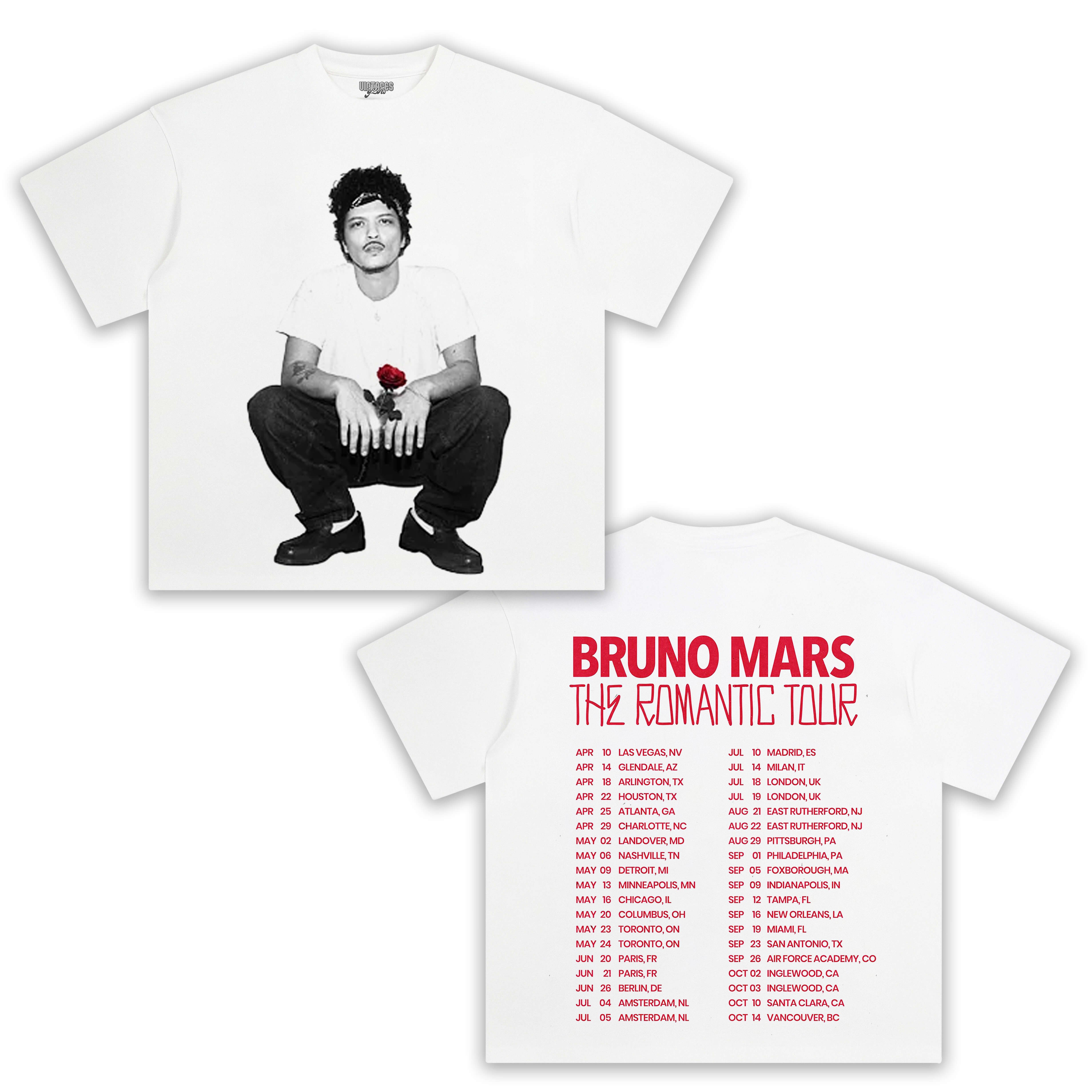 BRUNO MARS & THE ROMANTIC TOUR V2 TEE