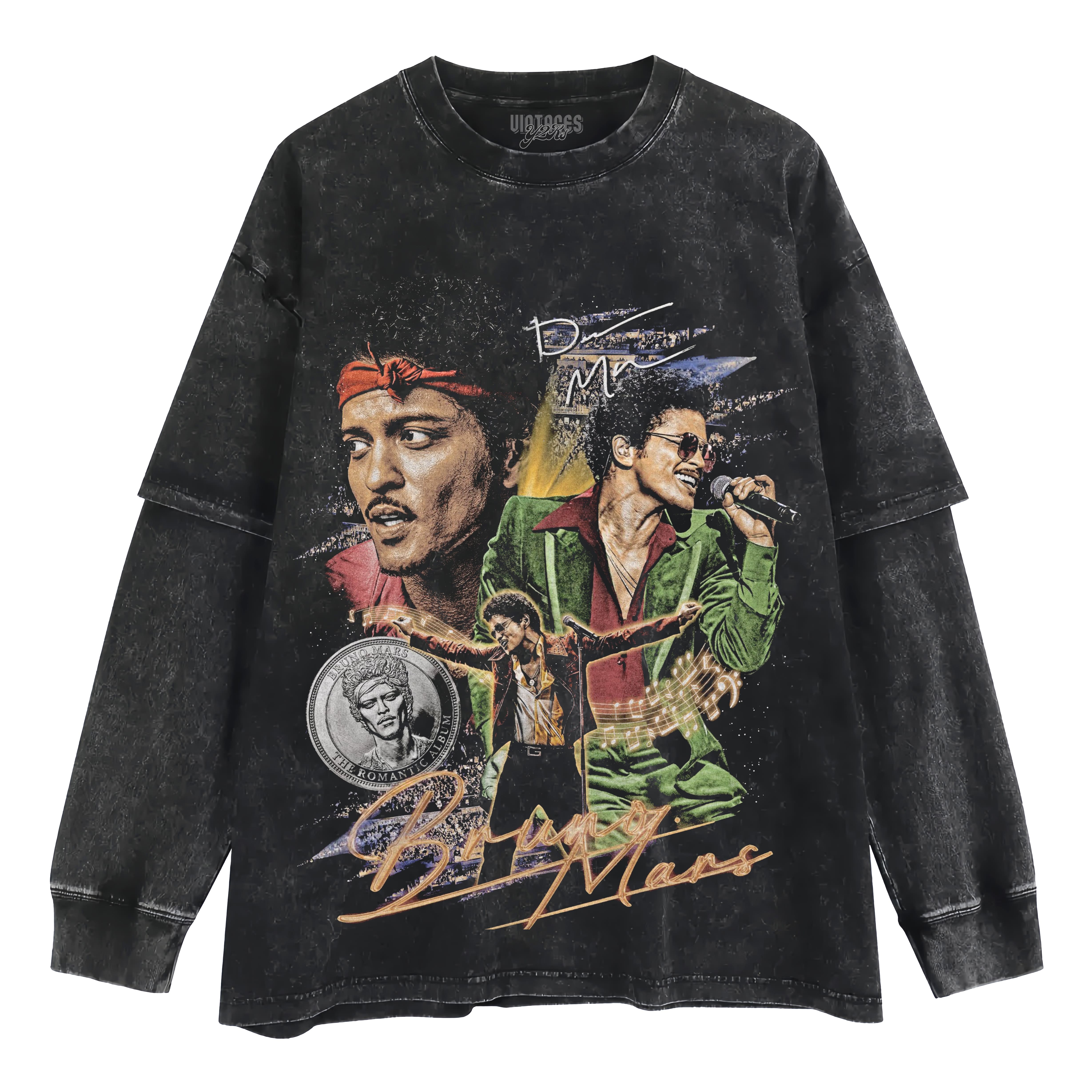 BRUNO MARS 2026 VINTAGE V5 TANK TOP & TEE & LONG SLEEVE & LAYERED LS & HOODIE