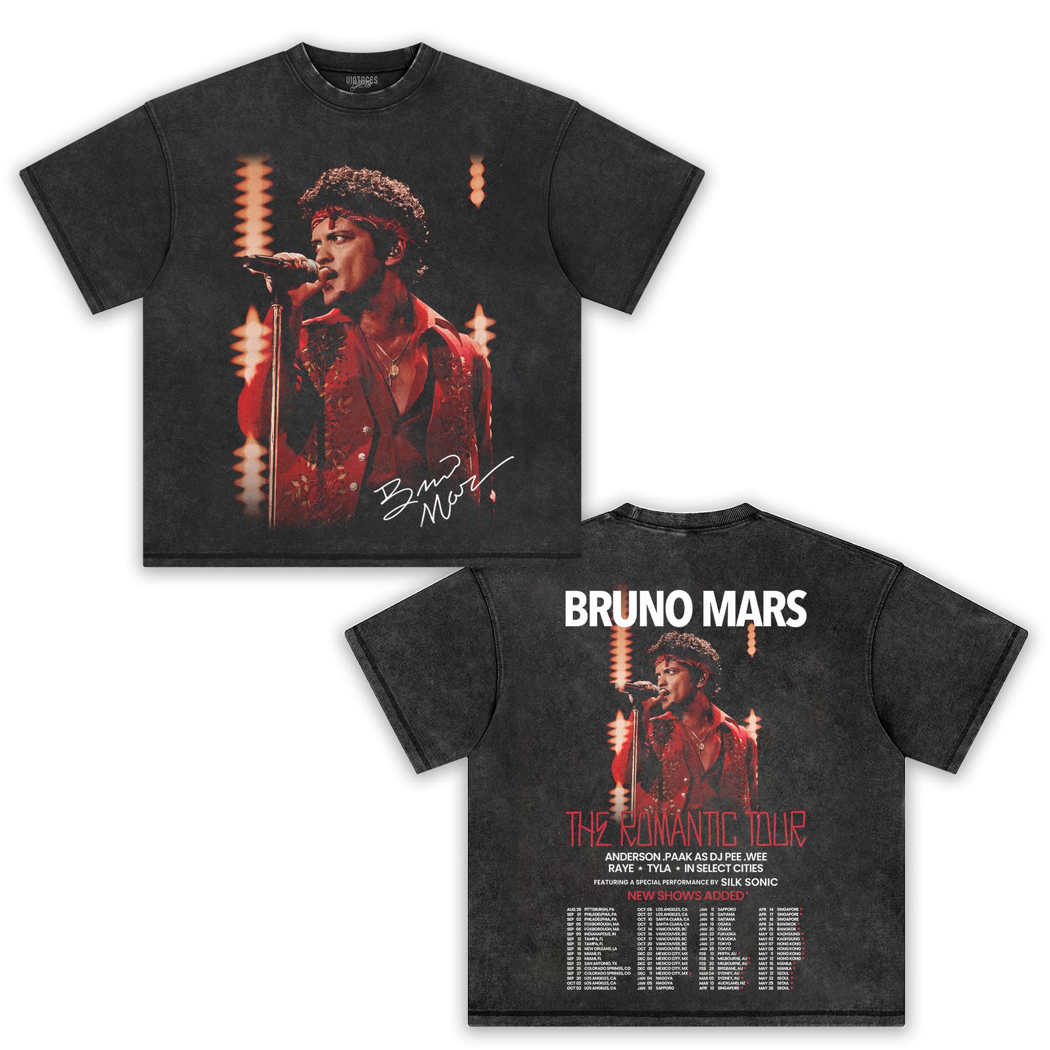 BRUNO MARS TOUR V2 2026 TANK TOP & TEE