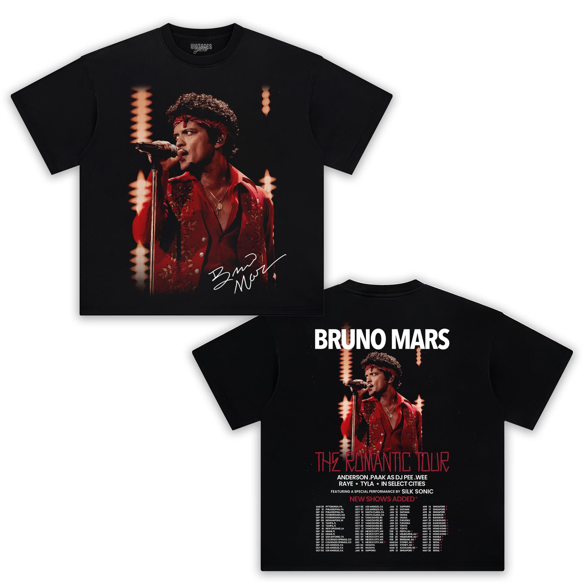 BRUNO MARS TOUR V2 2026 TANK TOP & TEE