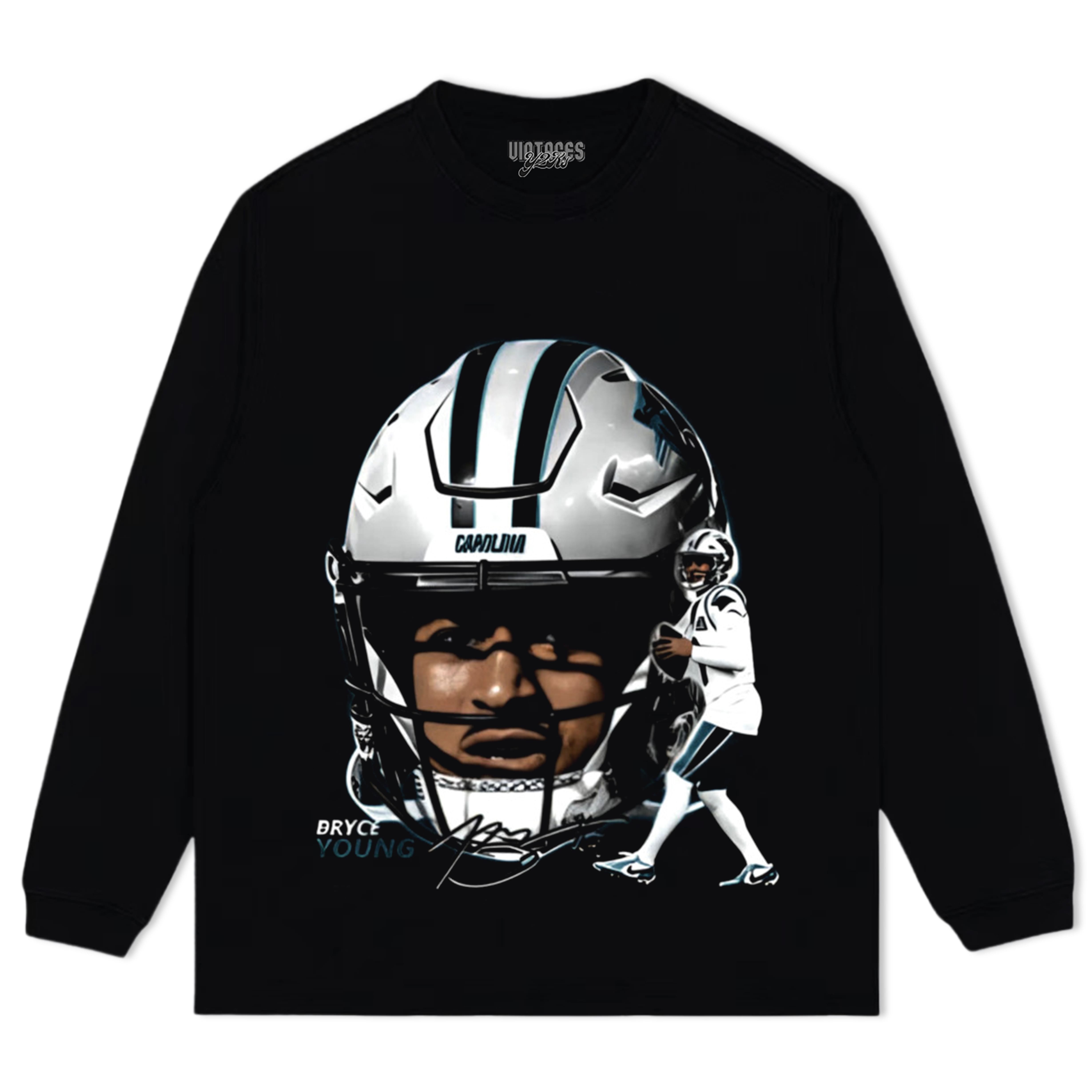 BRYCE YOUNG CAROLINA HELMET TEE & LS & HOODIE