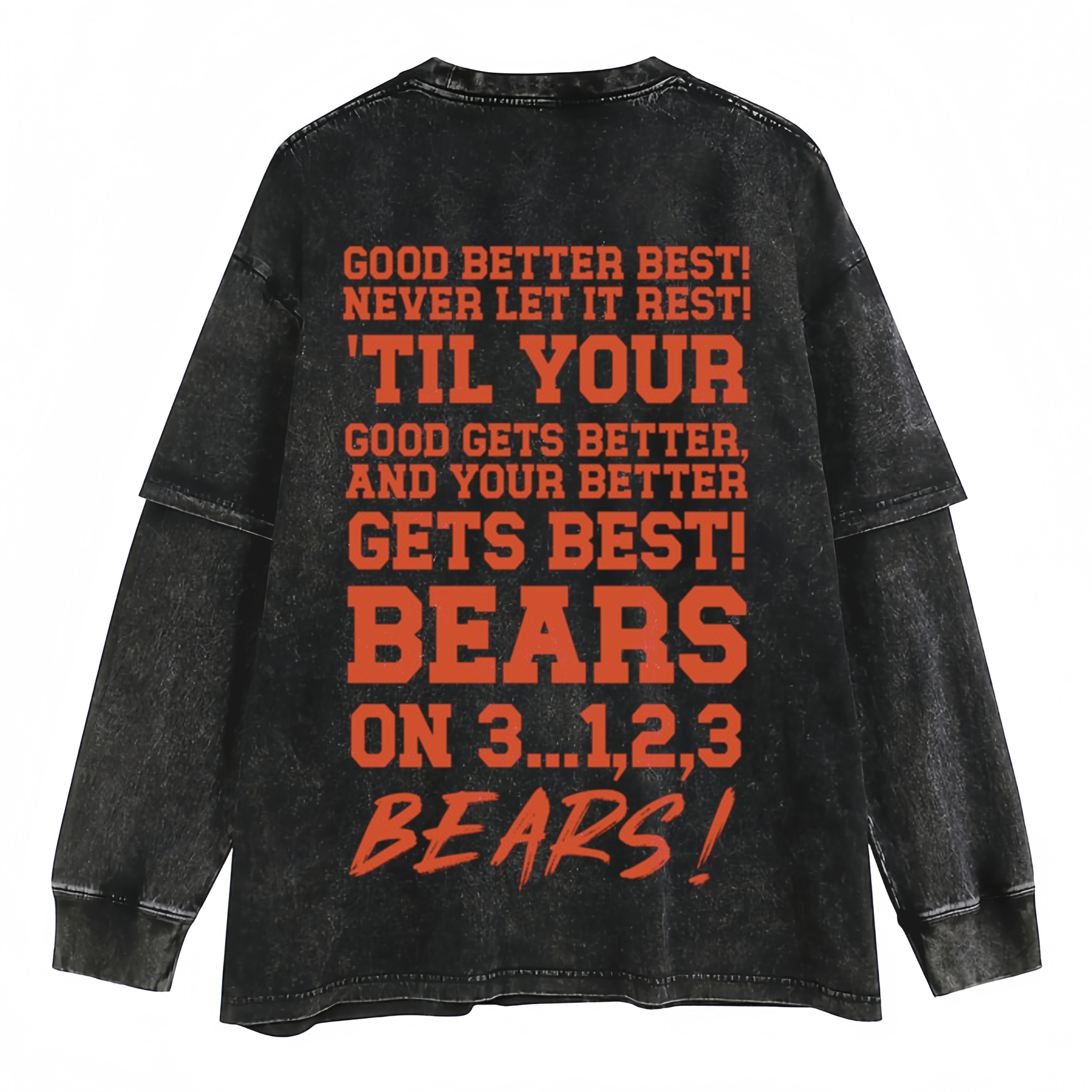 CALEB WILLIAMS & COLD DOUBLE-SIDED LAYERED LONG-SLEEVED TOP