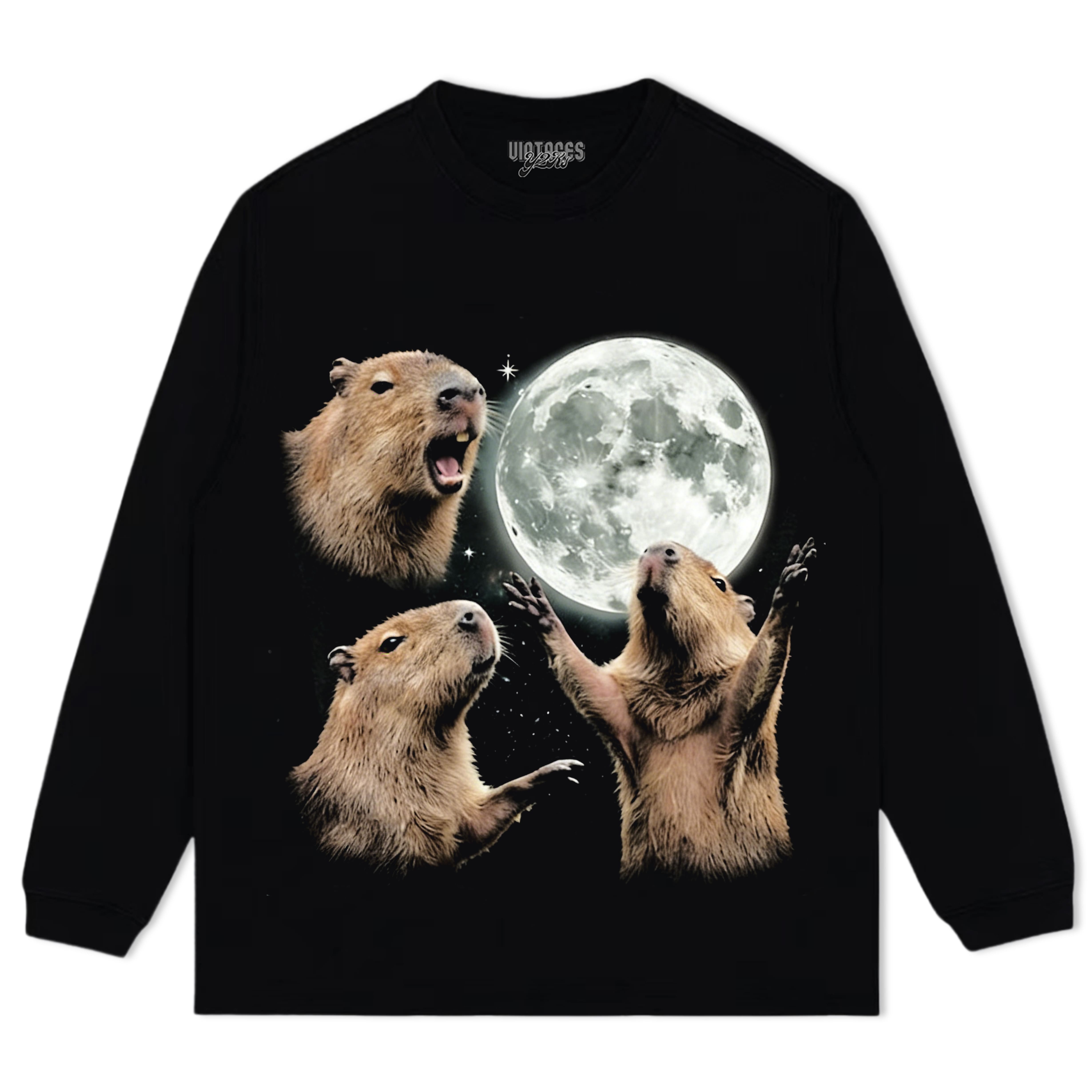 CAPYBARA IN GALAXY VINTAGE GRAPHIC TEE & LS & HOODIE