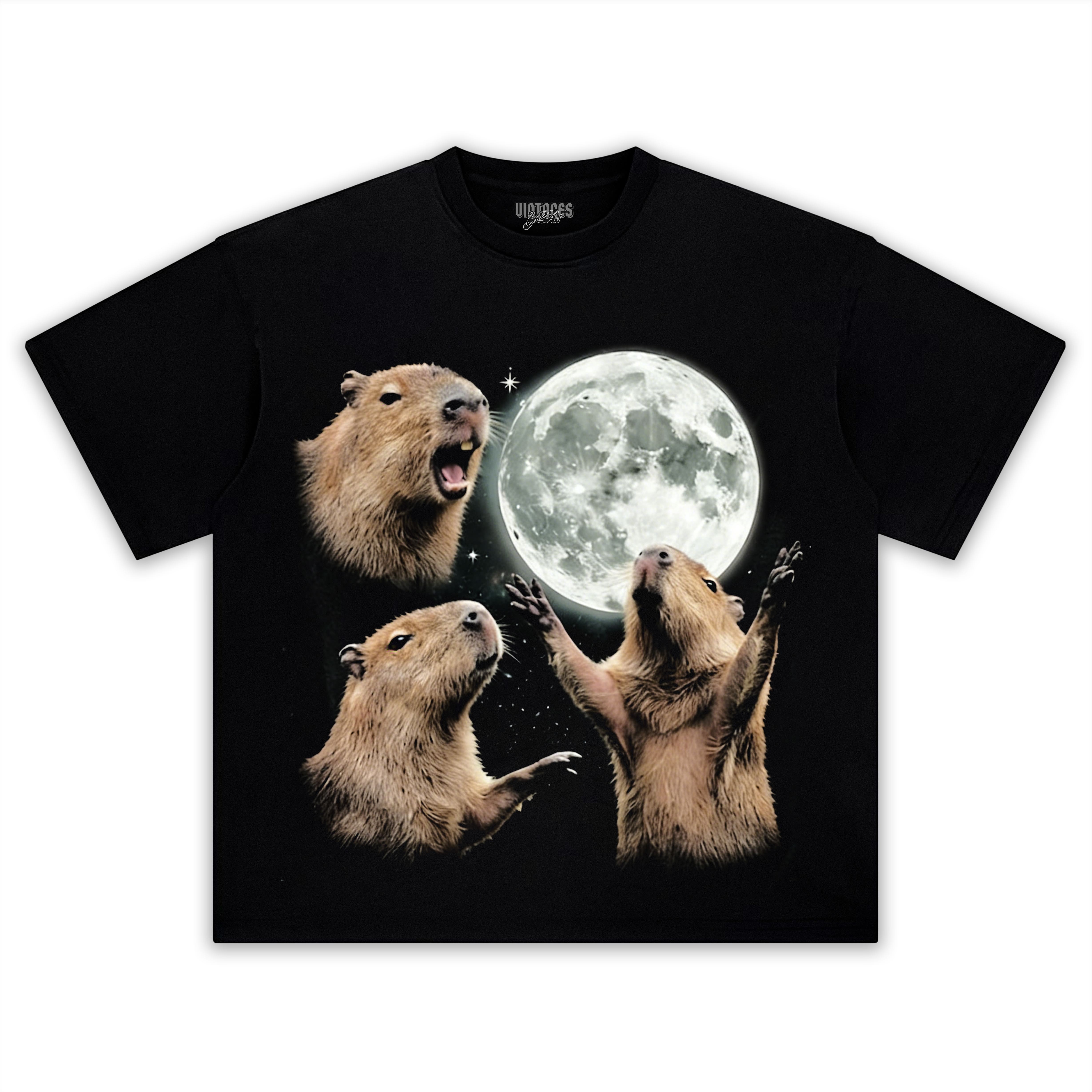 CAPYBARA IN GALAXY VINTAGE GRAPHIC TEE & LS & HOODIE