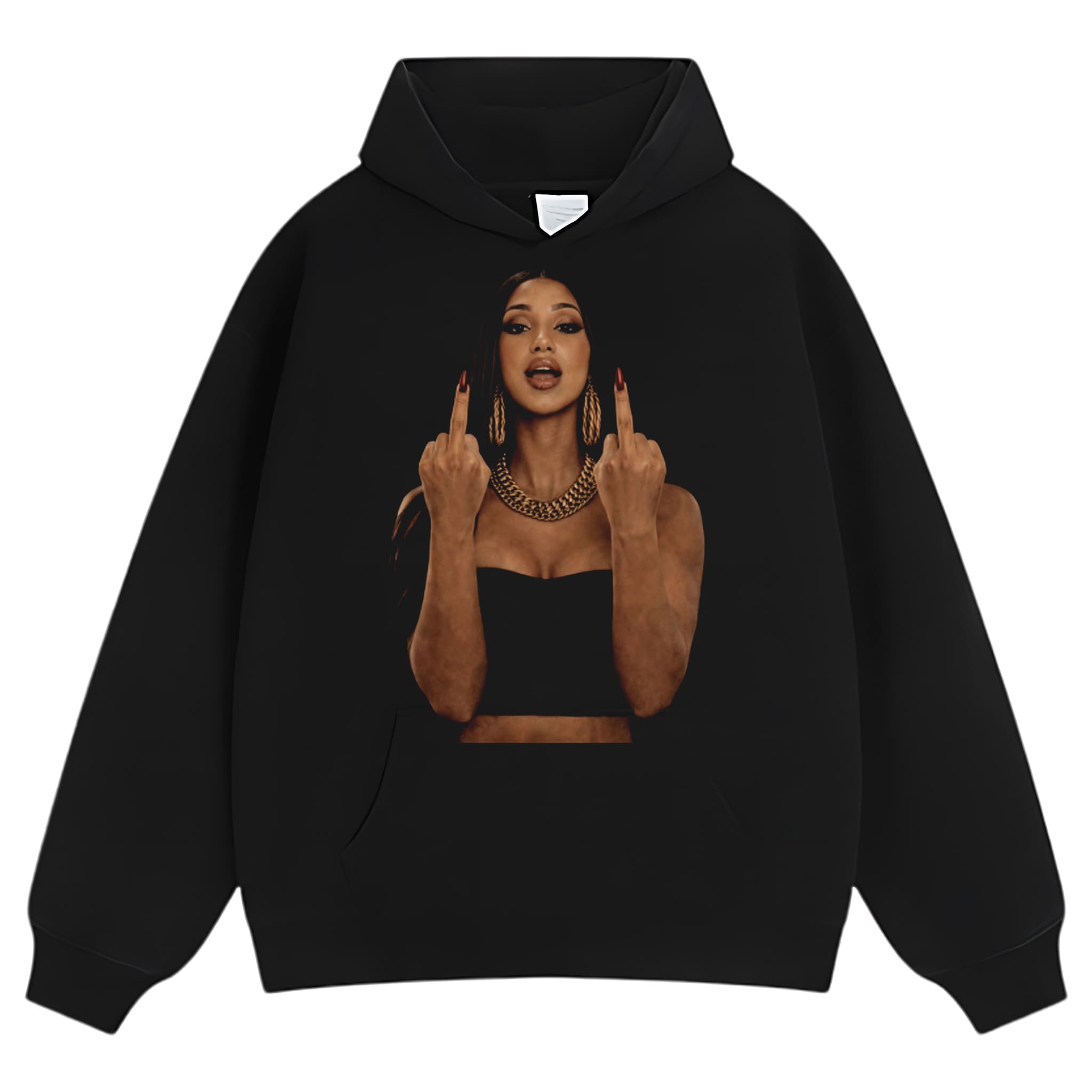 CARDI B MIDDLE FINGER MEME VINTAGE TANK TOP & TEE & LONG SLEEVE & LAYERED LS & HOODIE