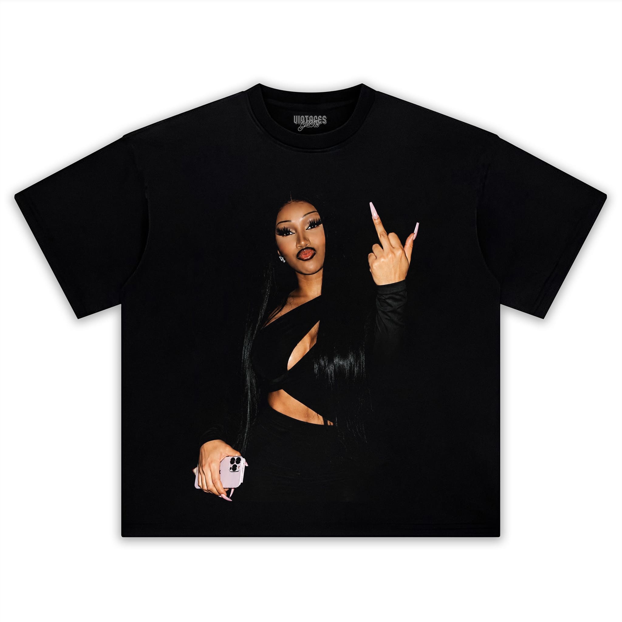 CARDI B MIDDLE FINGER MEME VINTAGE V2 TANK TOP & TEE & LONG SLEEVE & LAYERED LS & HOODIE