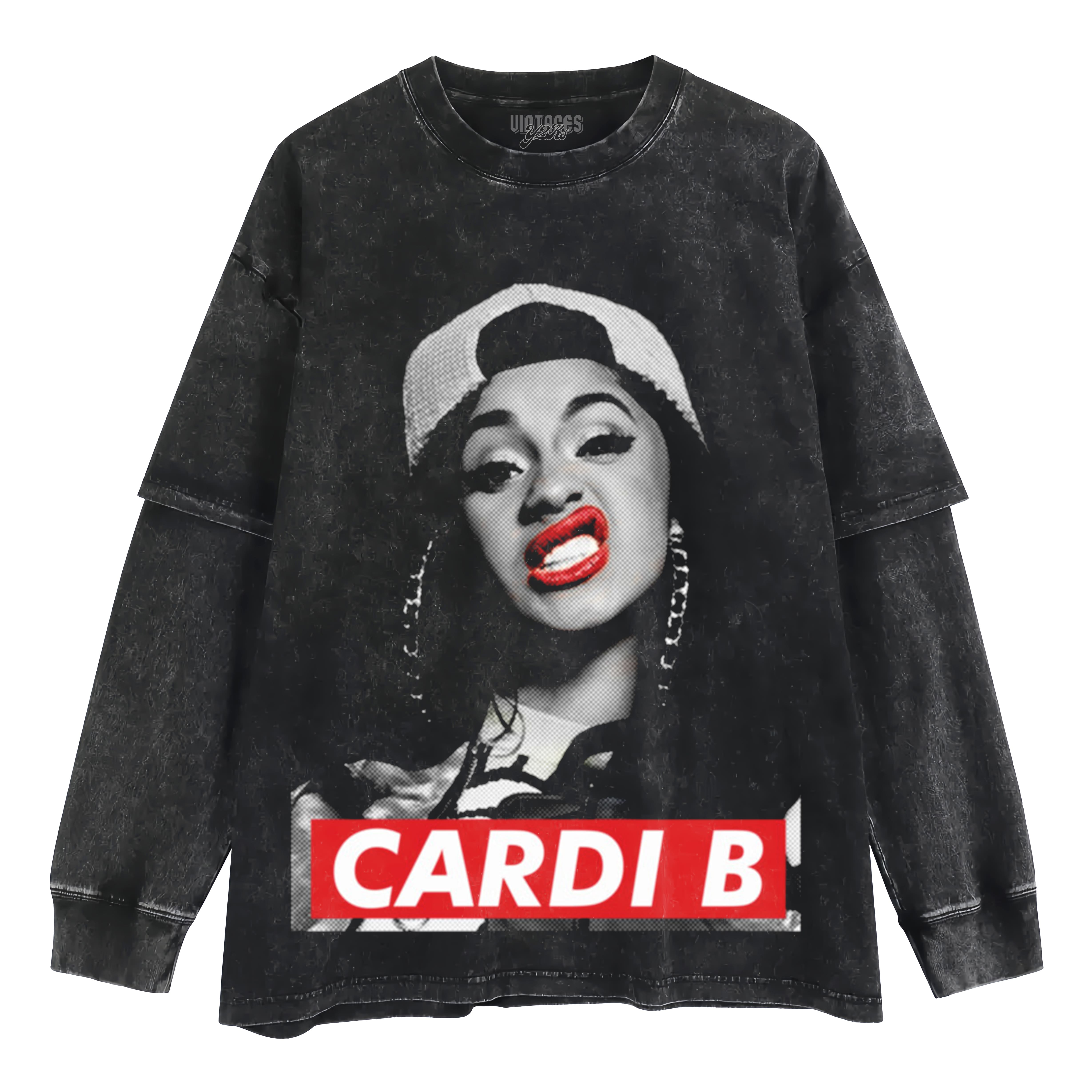CARDI B RAPPER LAYERED LONG SLEEVE