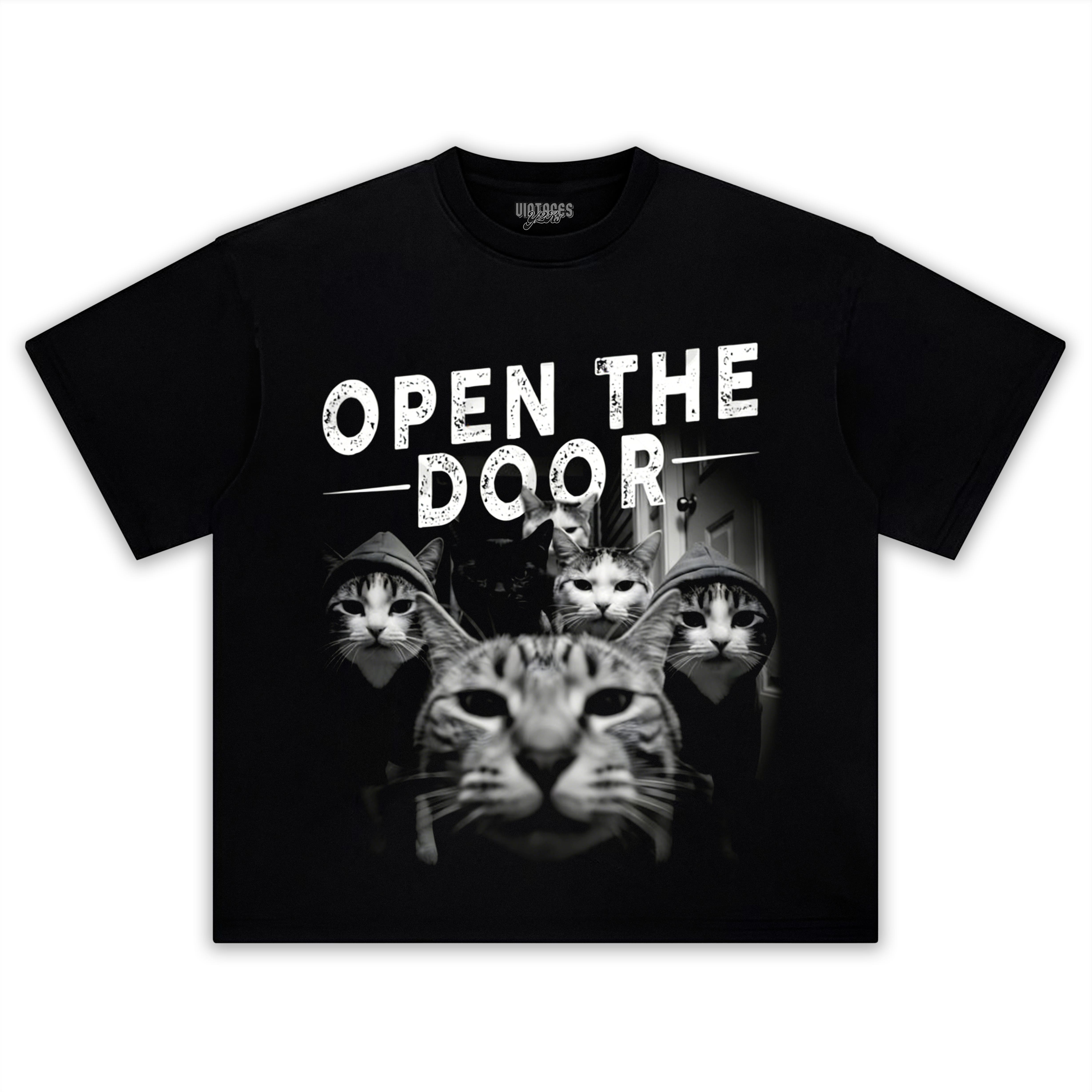 CAT GANG OPEN THE DOOR TEE & LS & HOODIE