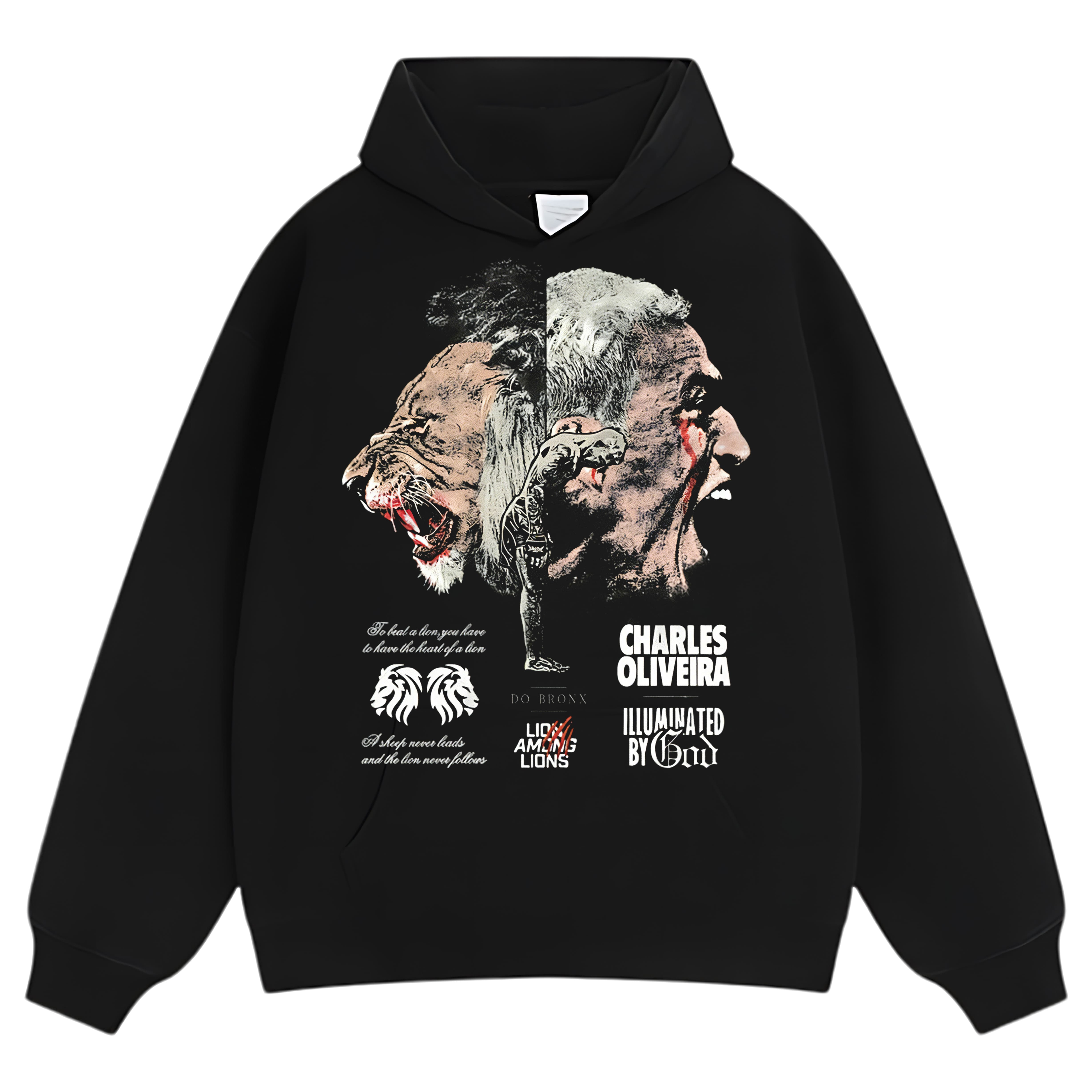 CHARLES OLIVEIRA LION AMONG LIONS TEE & LS & HOODIE