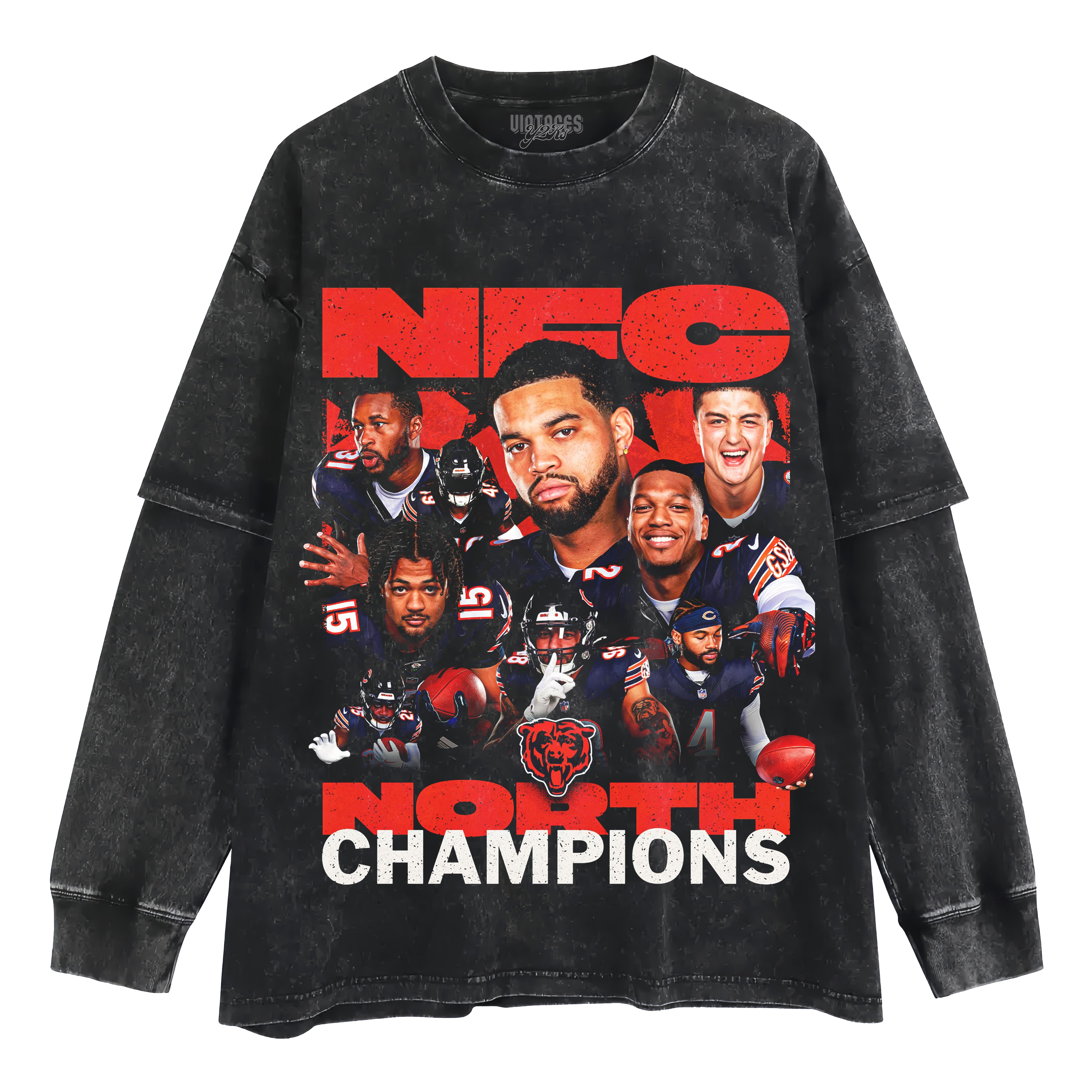 CHICAGO BEARS 2025 NFC NORTH CHAMPIONS LAYERED LONG SLEEVE
