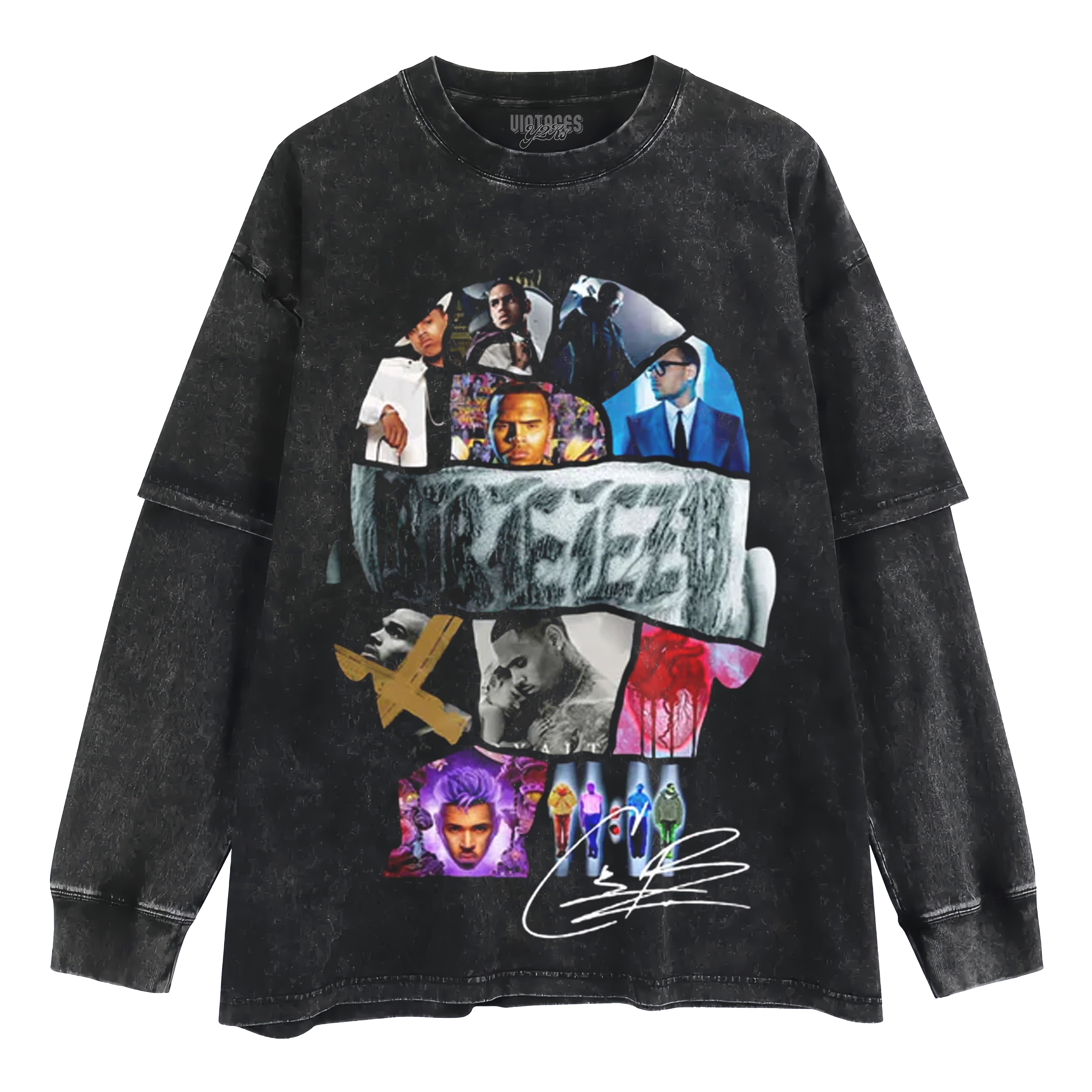 CHRIS BROWN LAYERED LONG SLEEVE