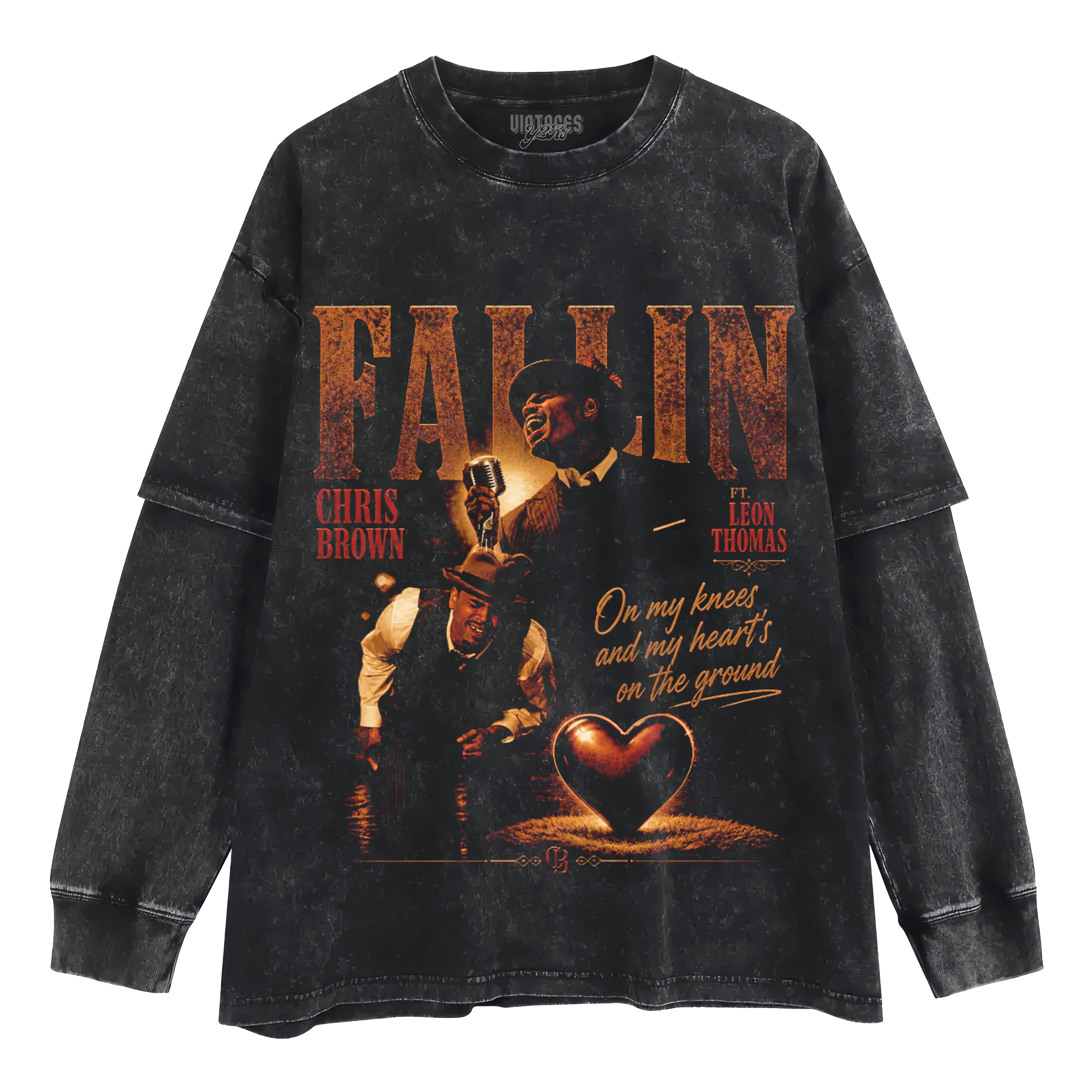 CHRIS BROWN & LEON THOMAS - FALLIN TANK TOP & TEE & LONG SLEEVE & LAYERED LS & HOODIE